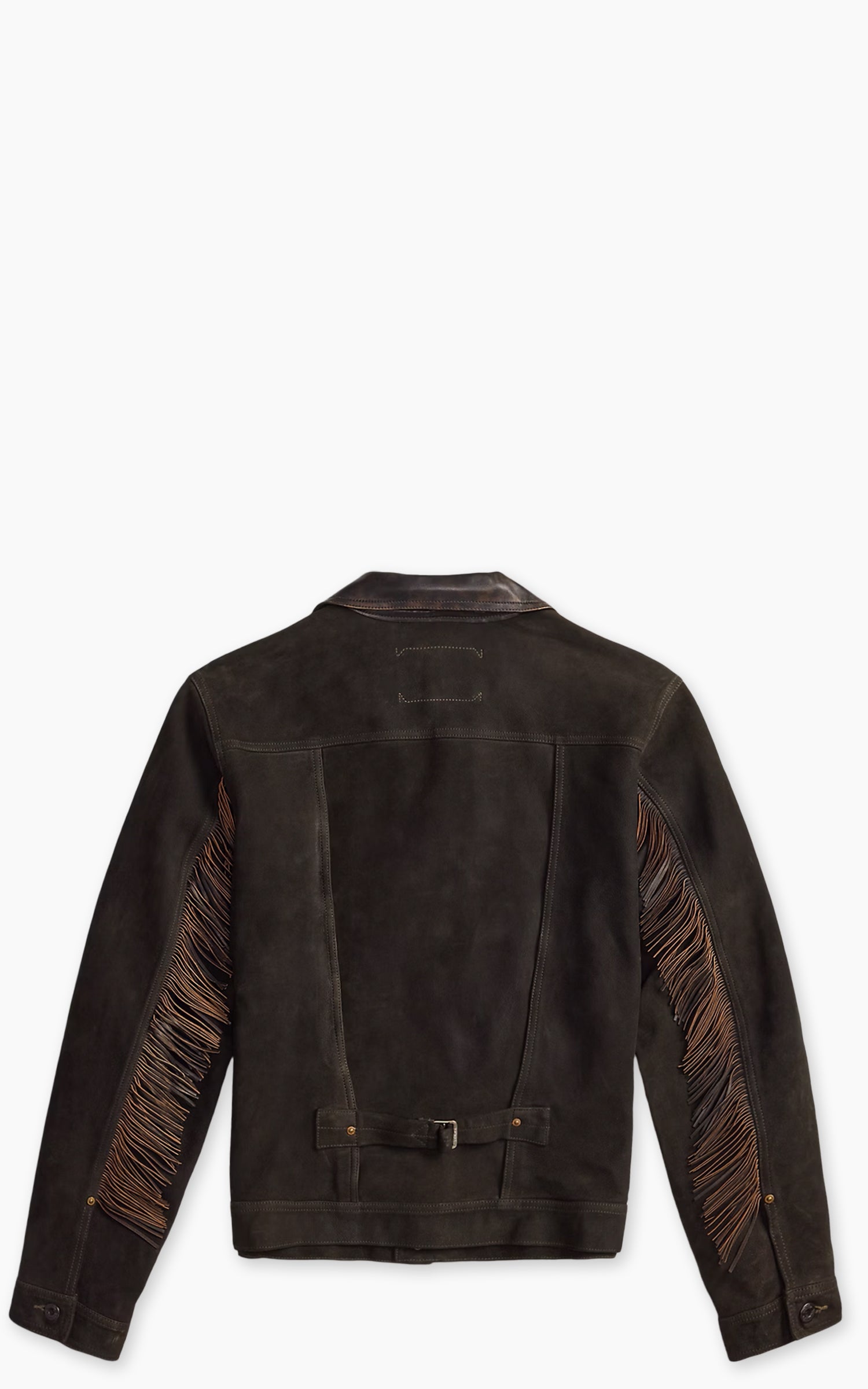 RRL Leather-Trim Suede Jacket Black