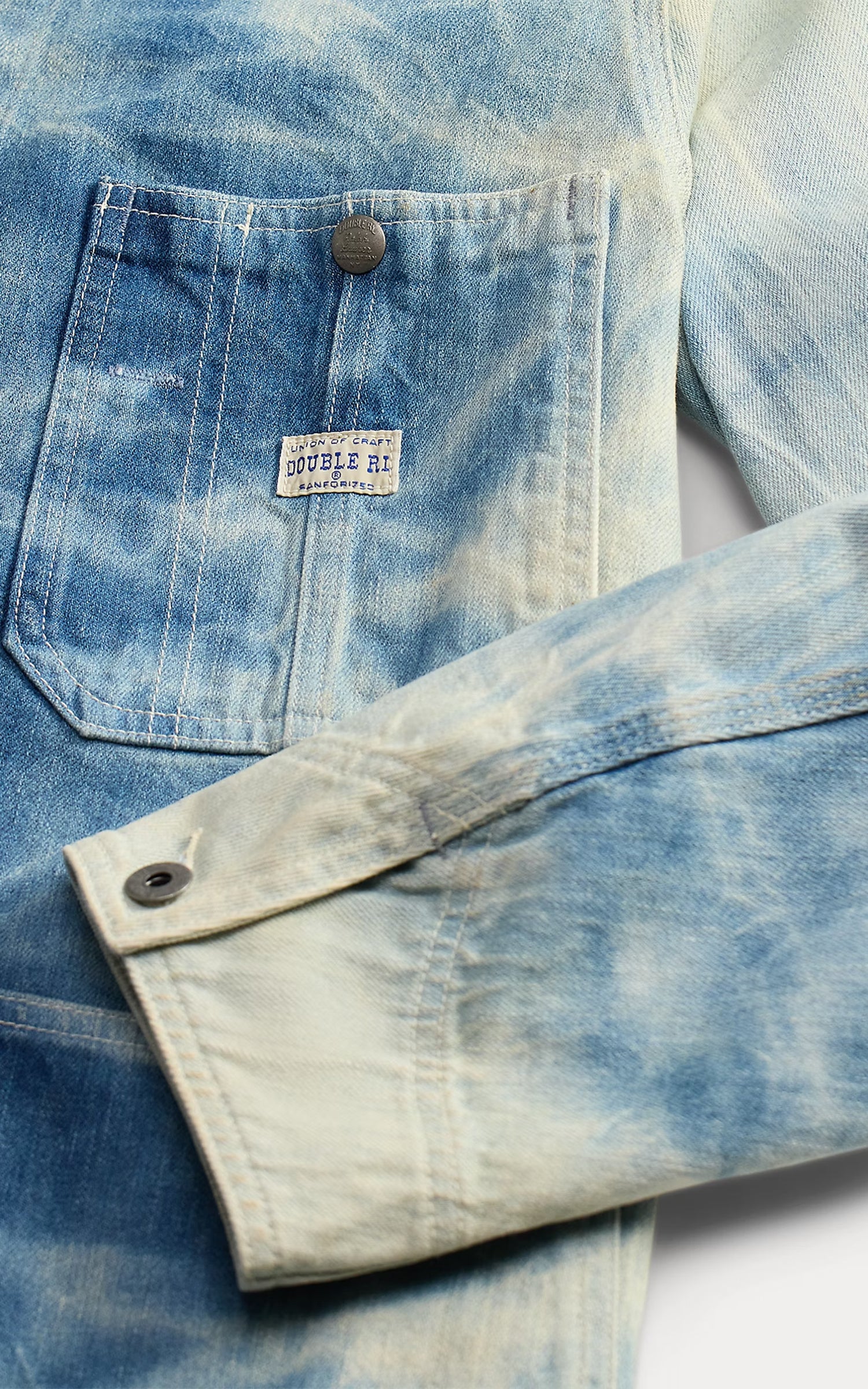 RRL Indigo Denim Engineer Jacket Biloxi Wash