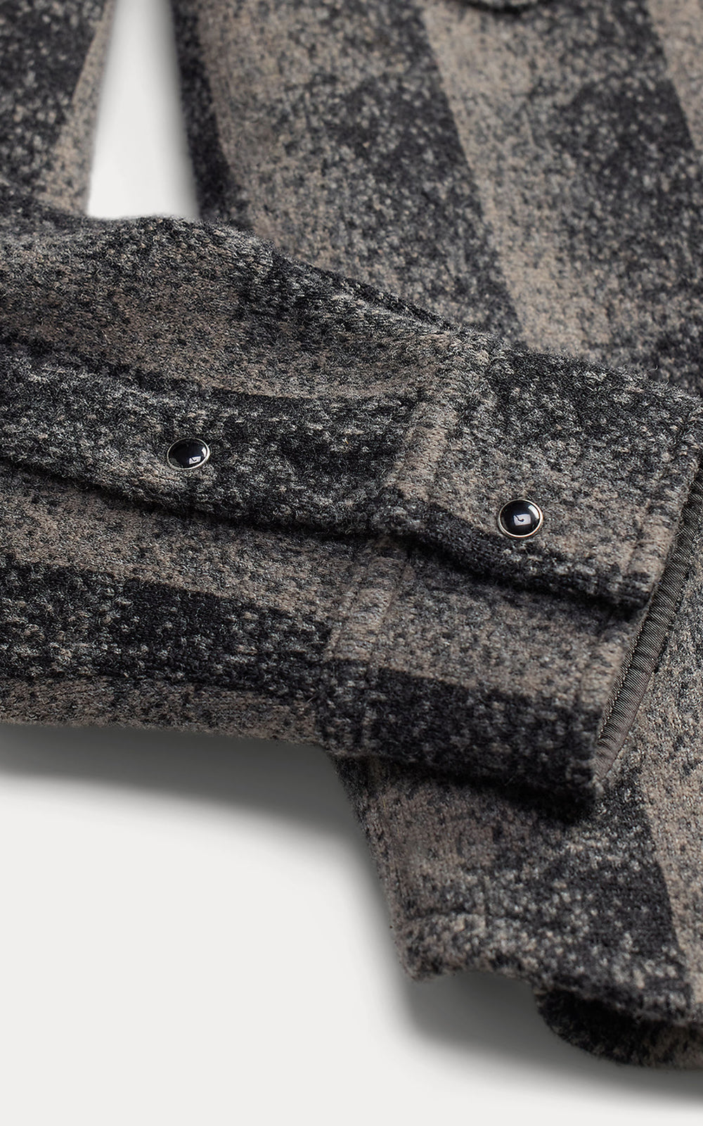 RRL Wool-Cashmere Western Overshirt Sweater Black Multi
