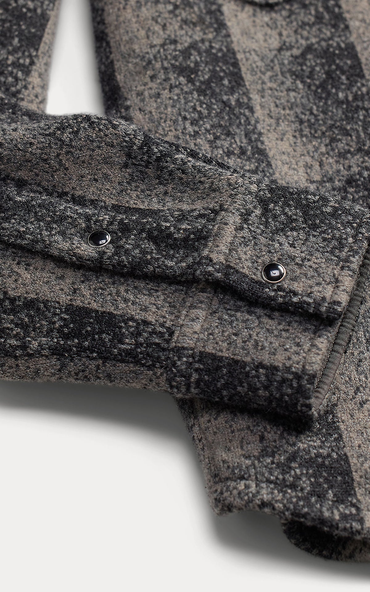 RRL Wool-Cashmere Western Overshirt Sweater Black Multi