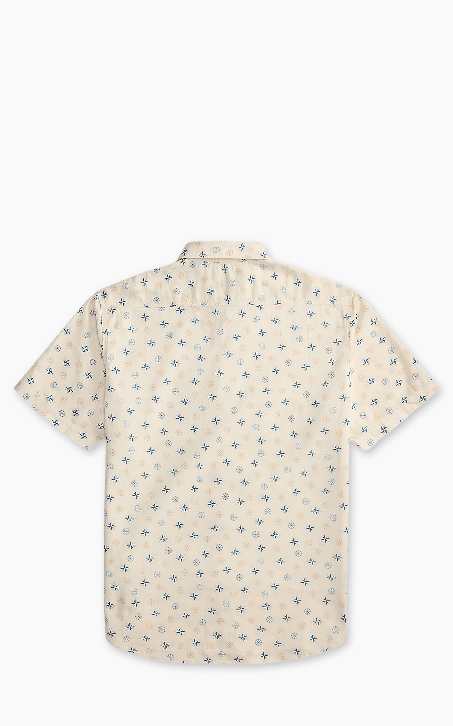 RRL Nautical-Print Linen-Cotton Workshirt Indigo Blue/Multi
