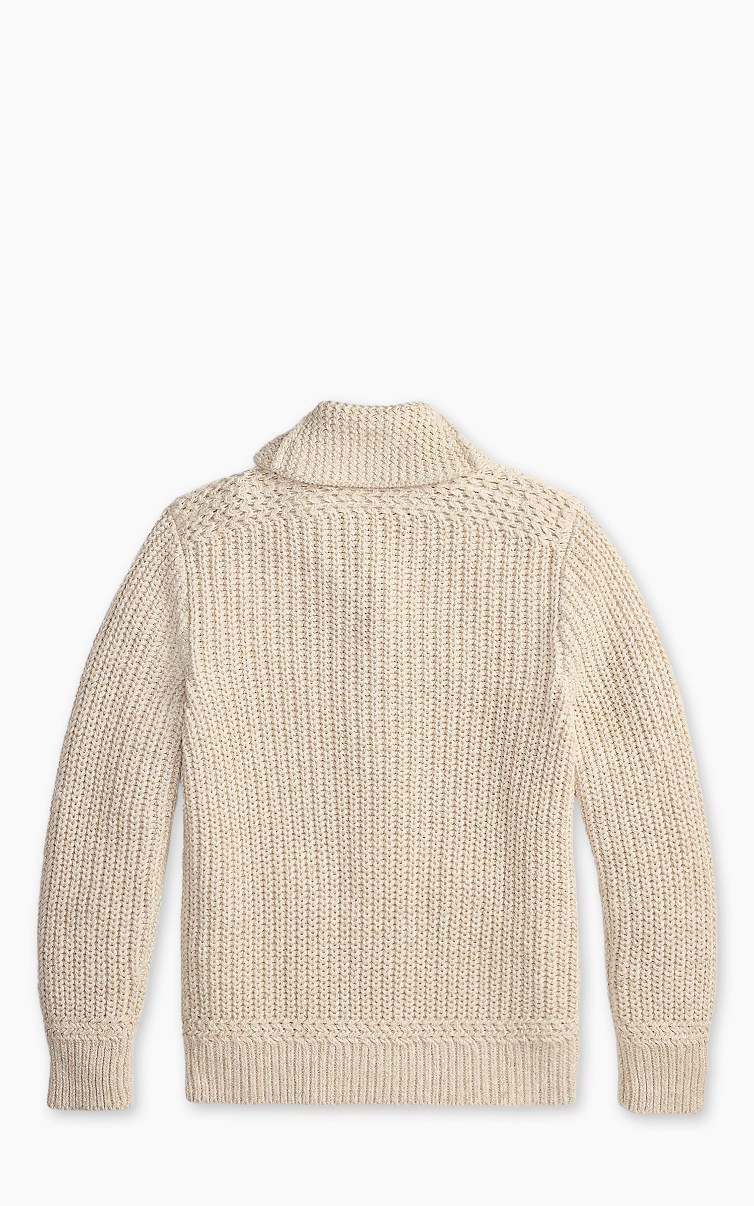 RRL Cotton-Linen Shawl-Collar Cardigan Cream
