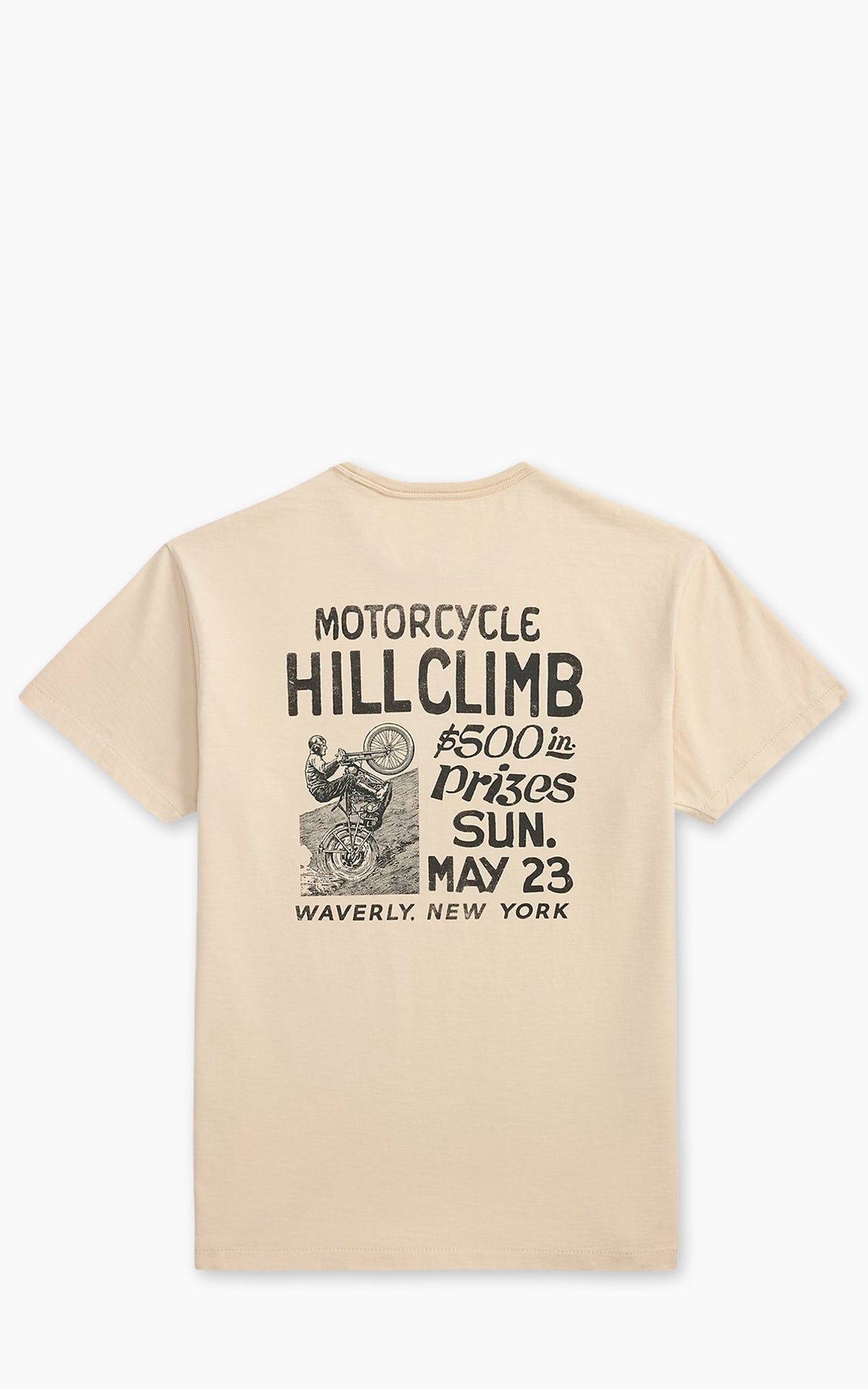 RRL Jersey Graphic T-Shirt Paper White