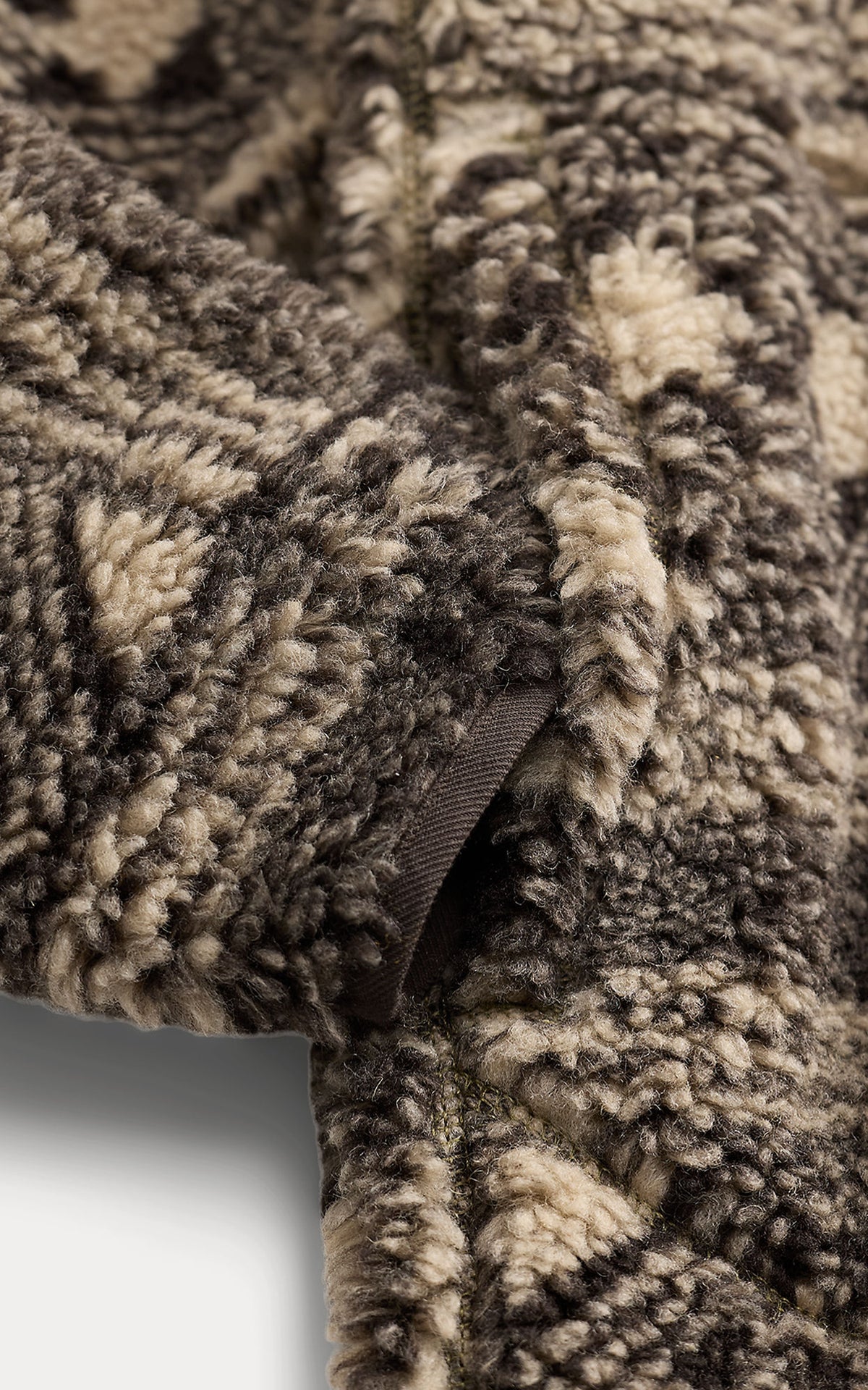 RRL Faux-Fur-Trim Fleece Jacket Cream/Multi