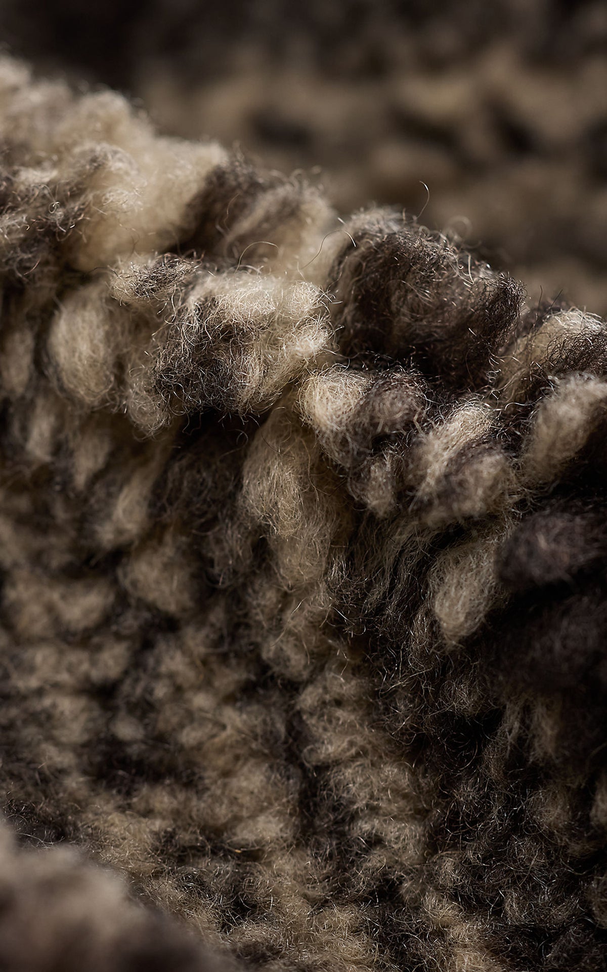RRL Faux-Fur-Trim Fleece Jacket Cream/Multi
