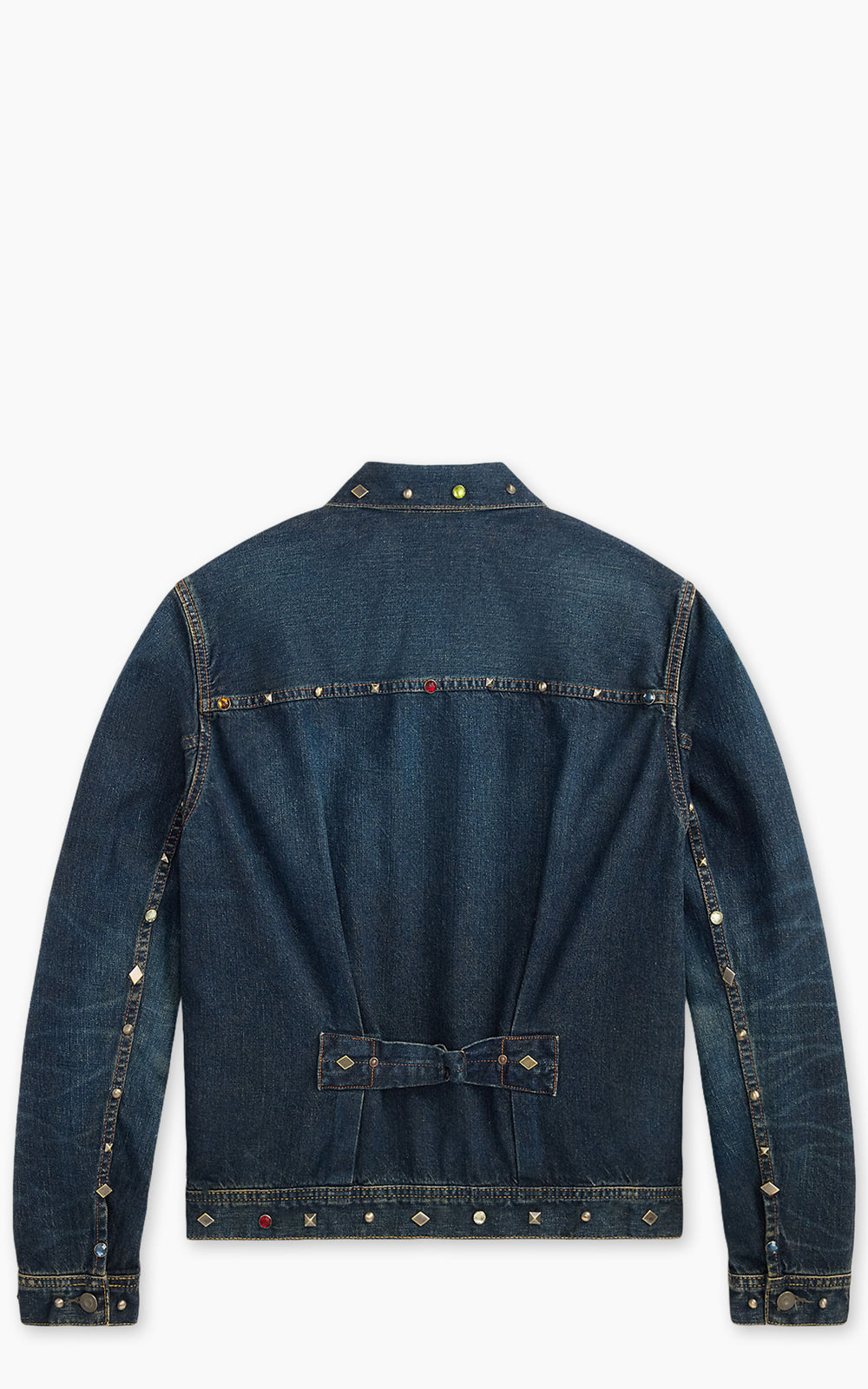 RRL Studded Denim Trucker Jacket Ridgewood Wash