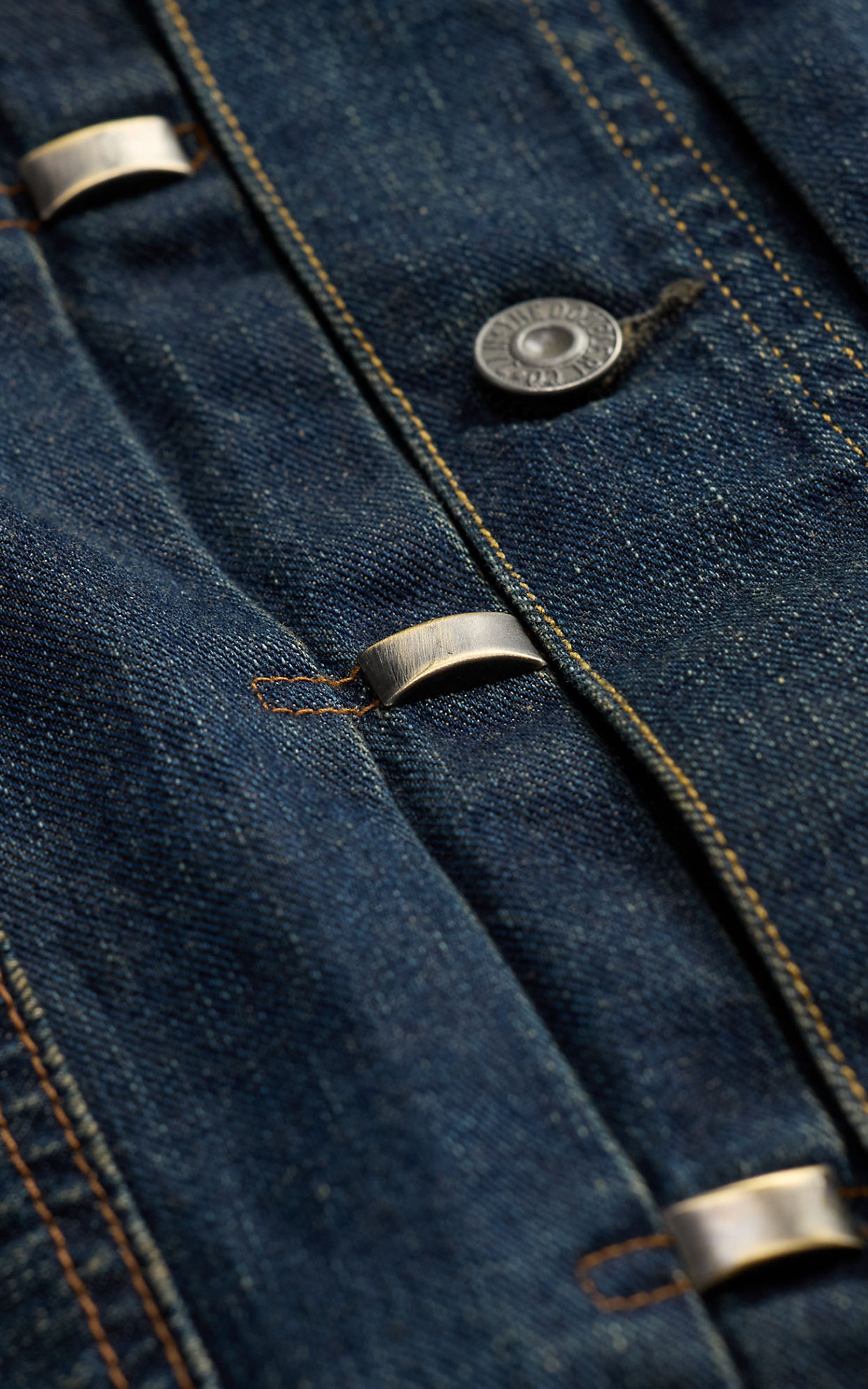 RRL Studded Denim Trucker Jacket Ridgewood Wash