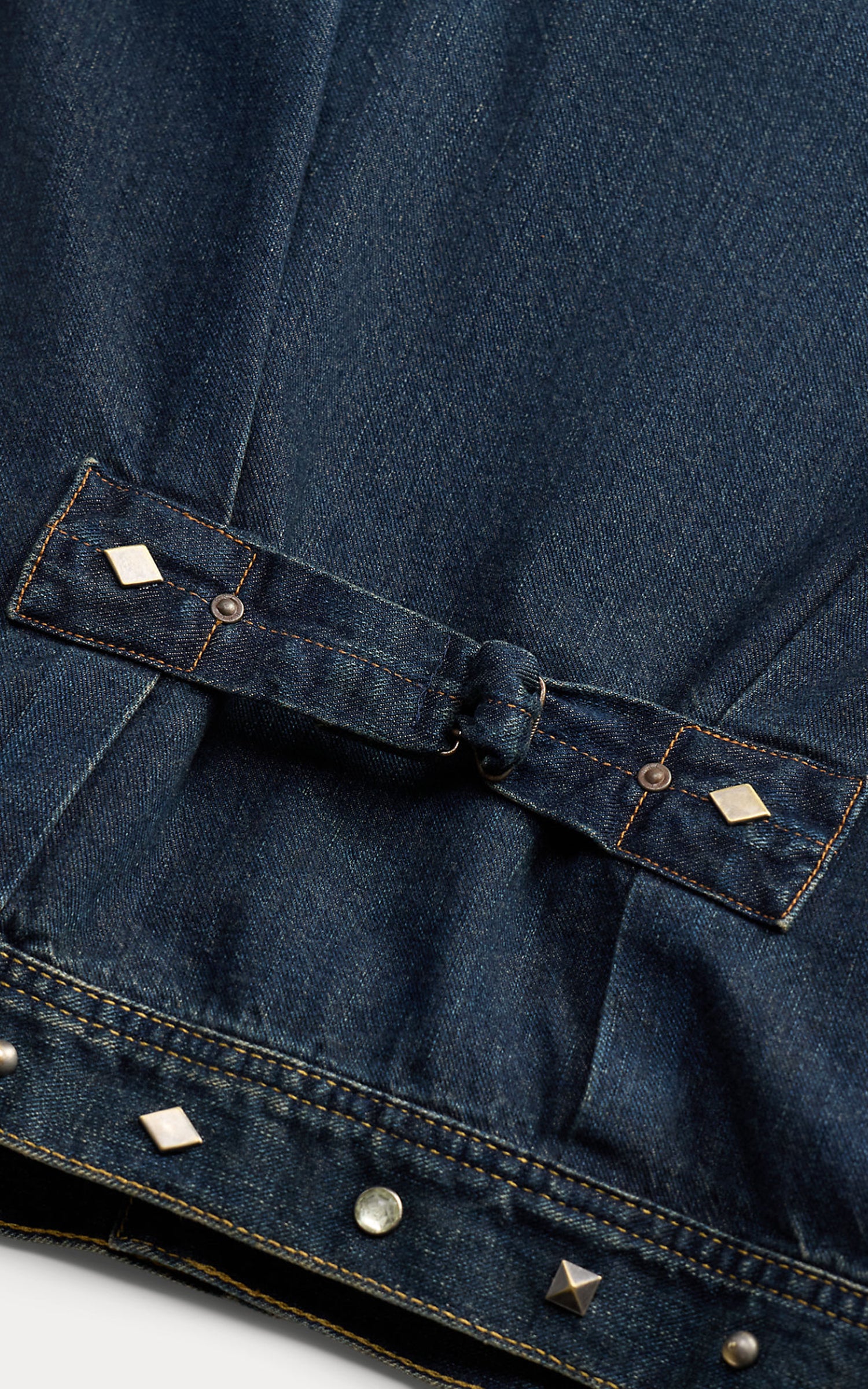 RRL Studded Denim Trucker Jacket Ridgewood Wash