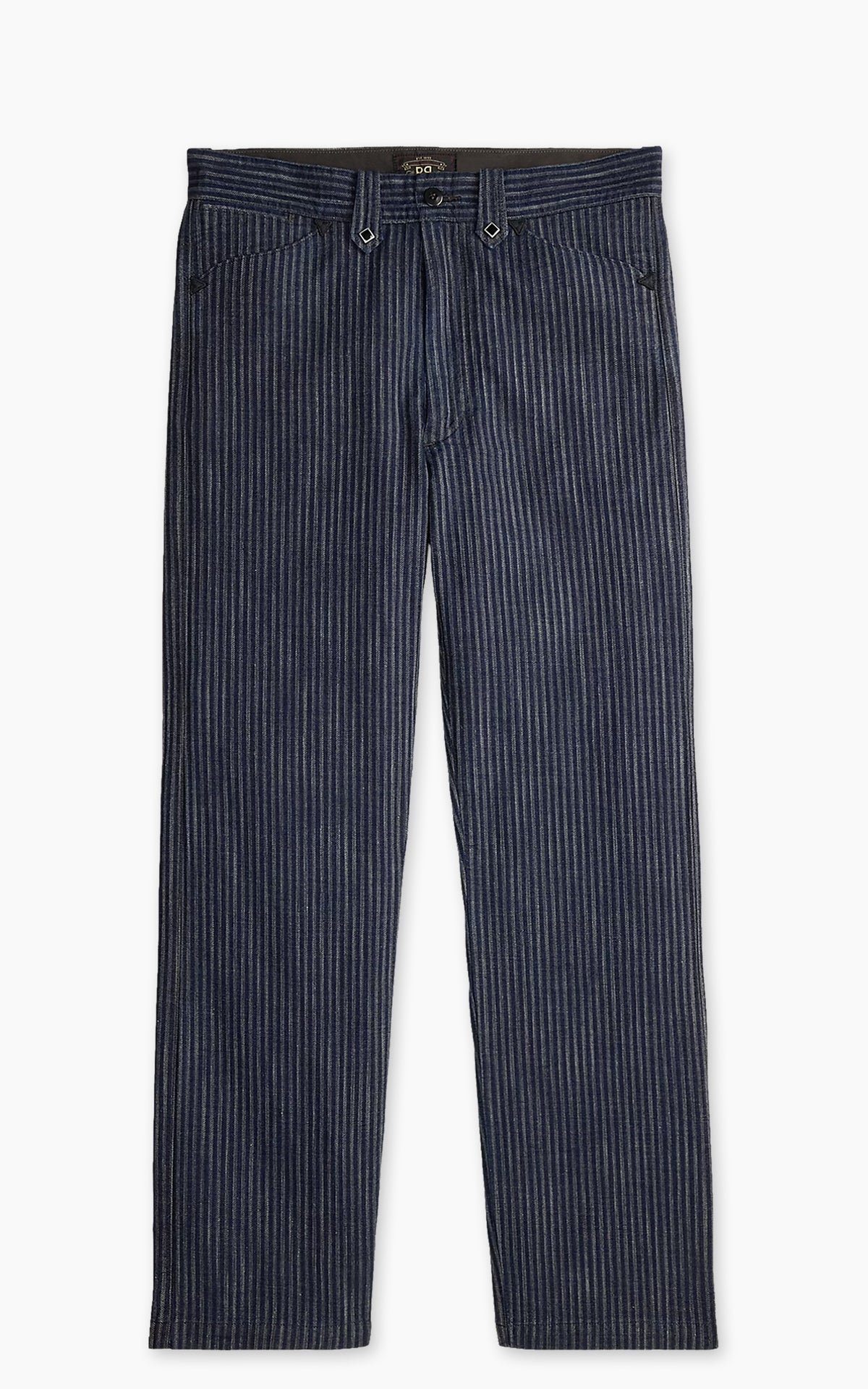 RRL Striped Jacquard Officer Trouser Indigo