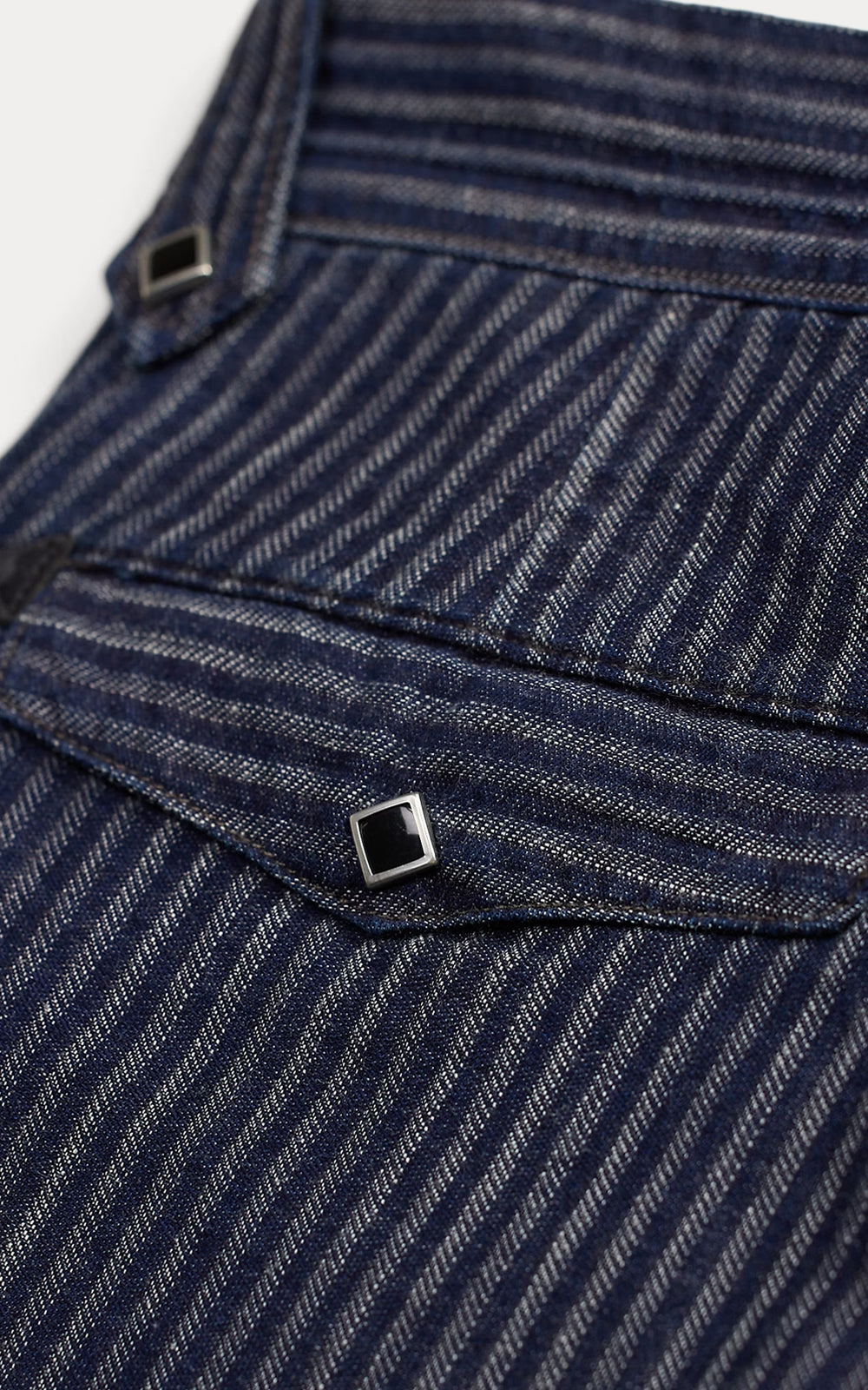 RRL Striped Jacquard Officer Trouser Indigo