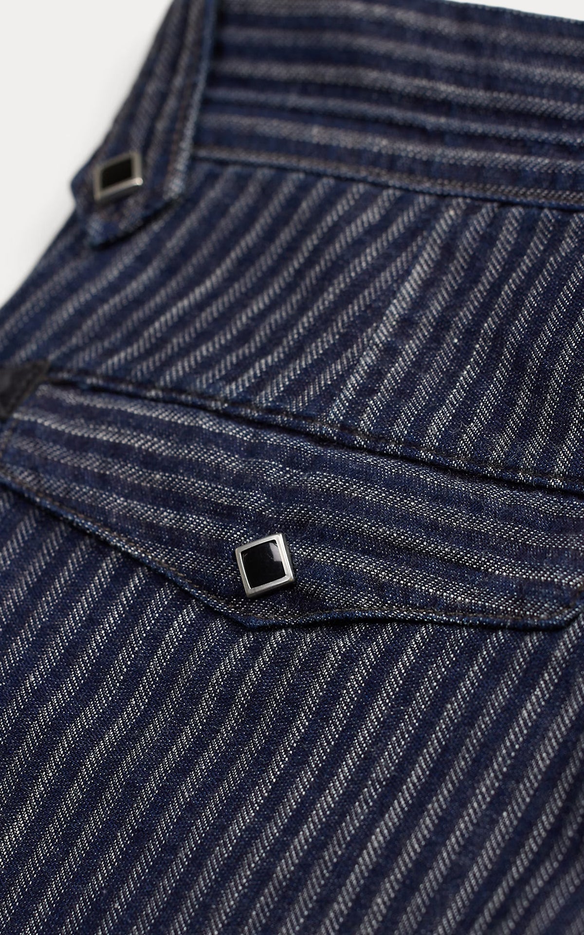 RRL Striped Jacquard Officer Trouser Indigo
