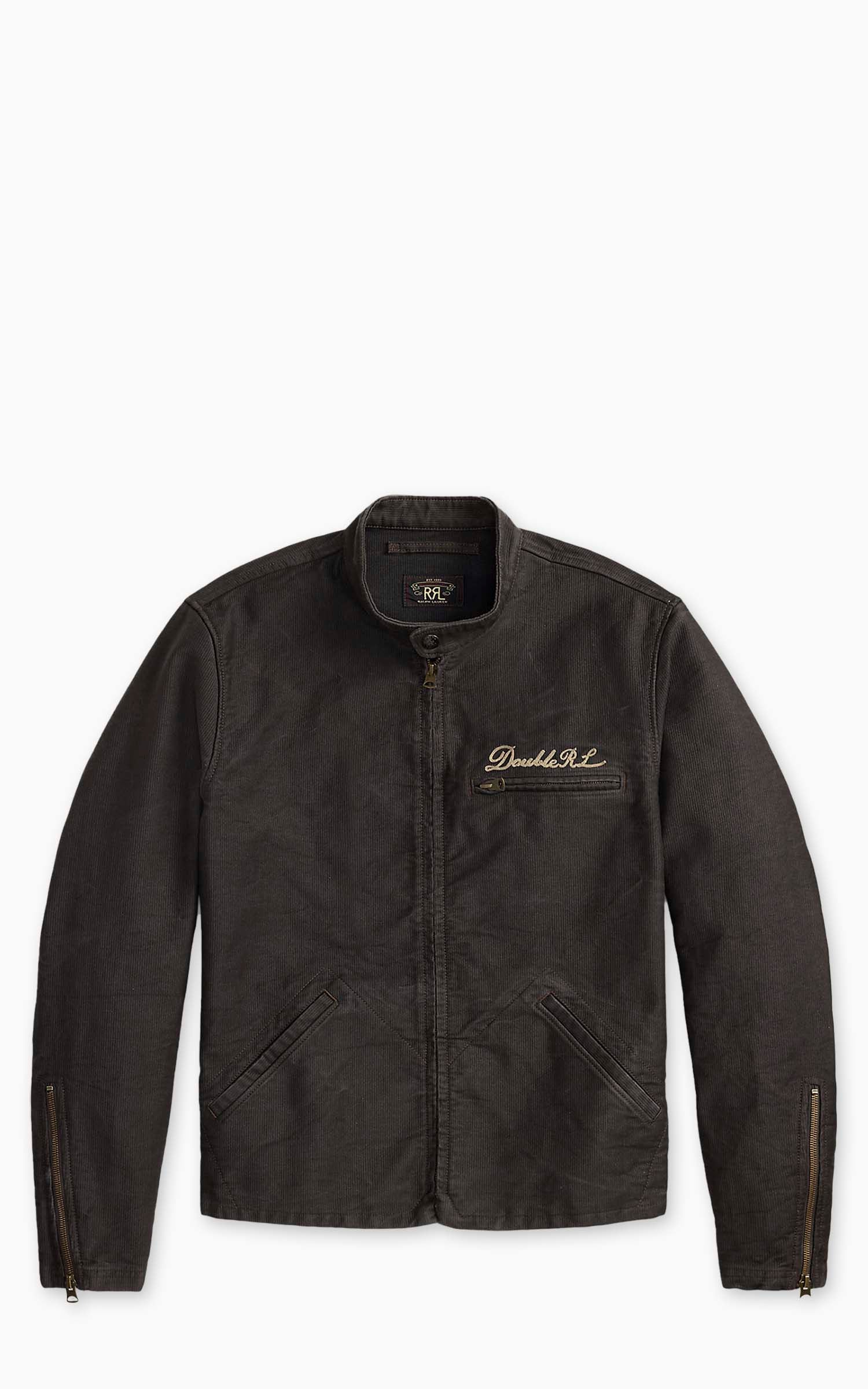 RRL Lightweight Corduroy Café-Racer-Jacket Vintage Black