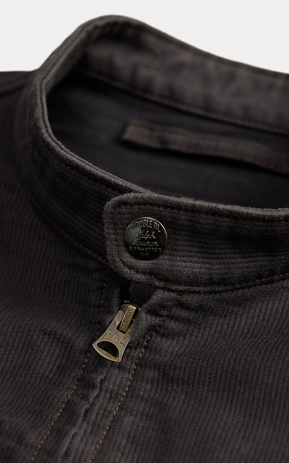 RRL Lightweight Corduroy Café-Racer-Jacket Vintage Black