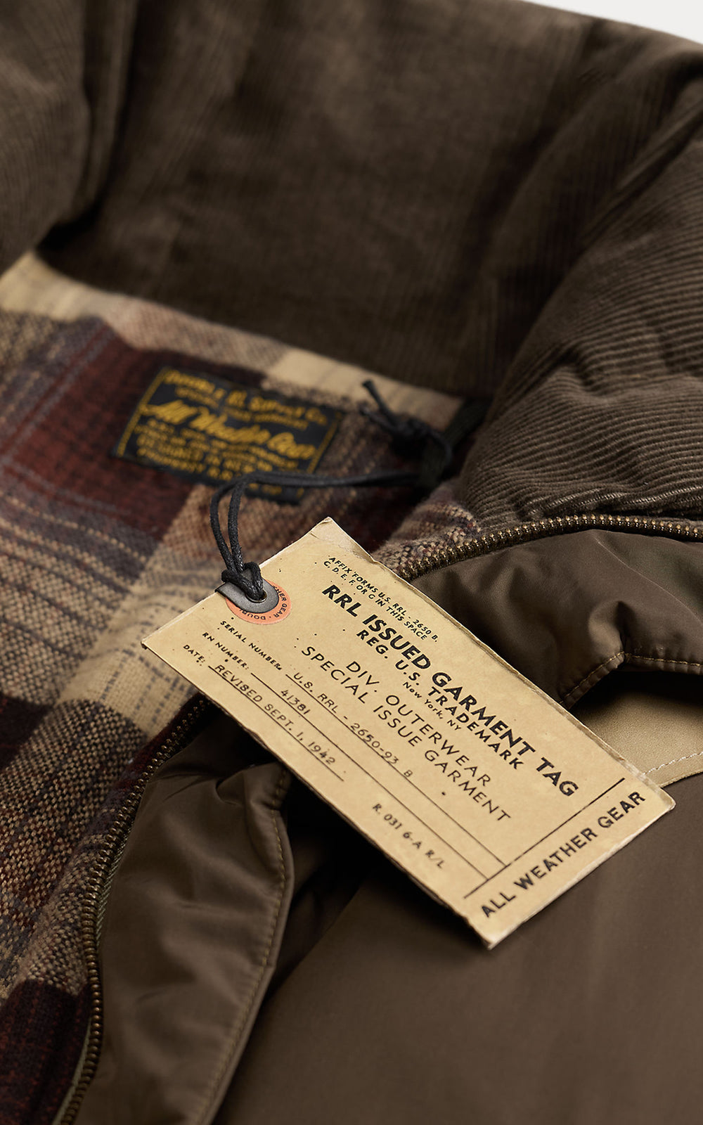 RRL Leather-Yoke Western Jacket Dark Olive