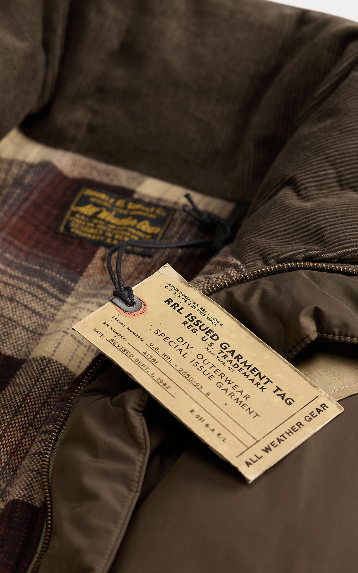 RRL Leather-Yoke Western Jacket Dark Olive