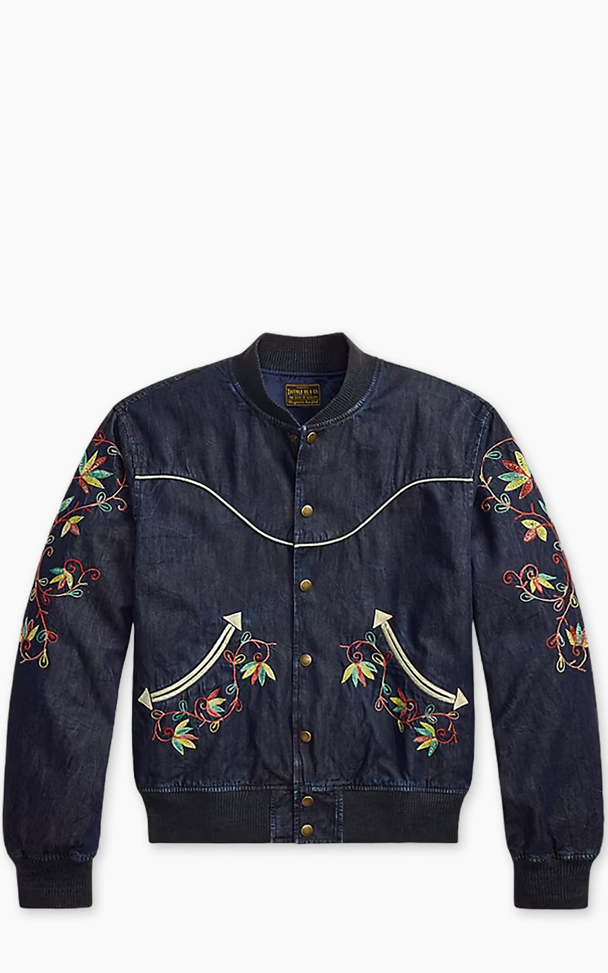 RRL Embroidered Indigo Twill Western Jacket Indigo
