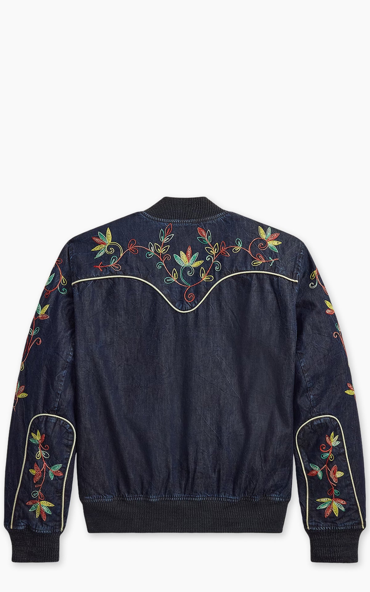 RRL Embroidered Indigo Twill Western Jacket Indigo