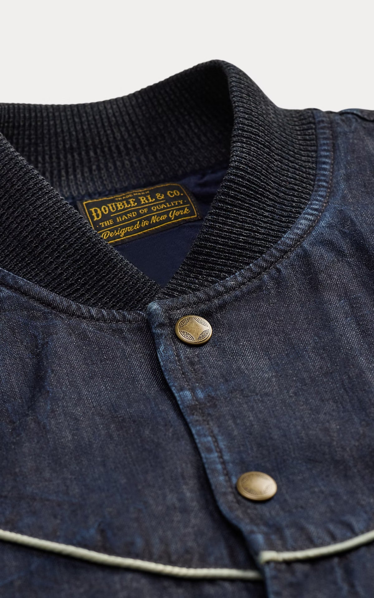 RRL Embroidered Indigo Twill Western Jacket Indigo