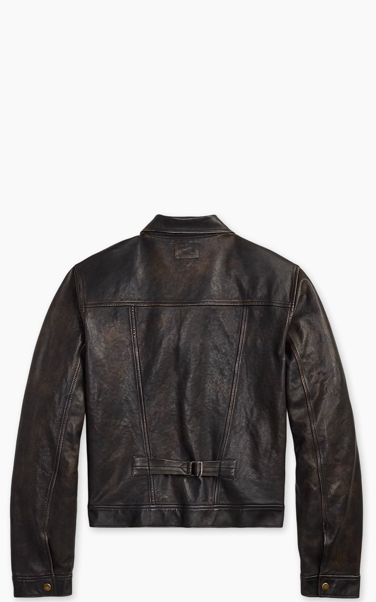 RRL Fringe Leather Jacket Vintage Black