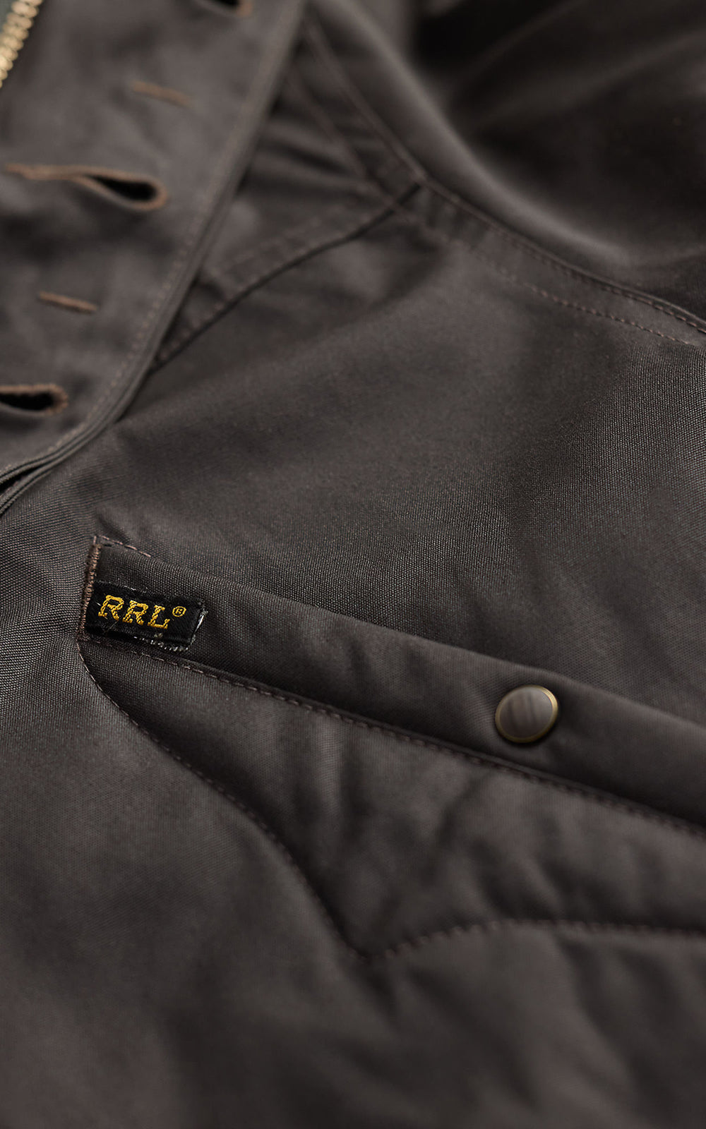 RRL Faux-Fur-Trim Coated Canvas Parka Washed Black
