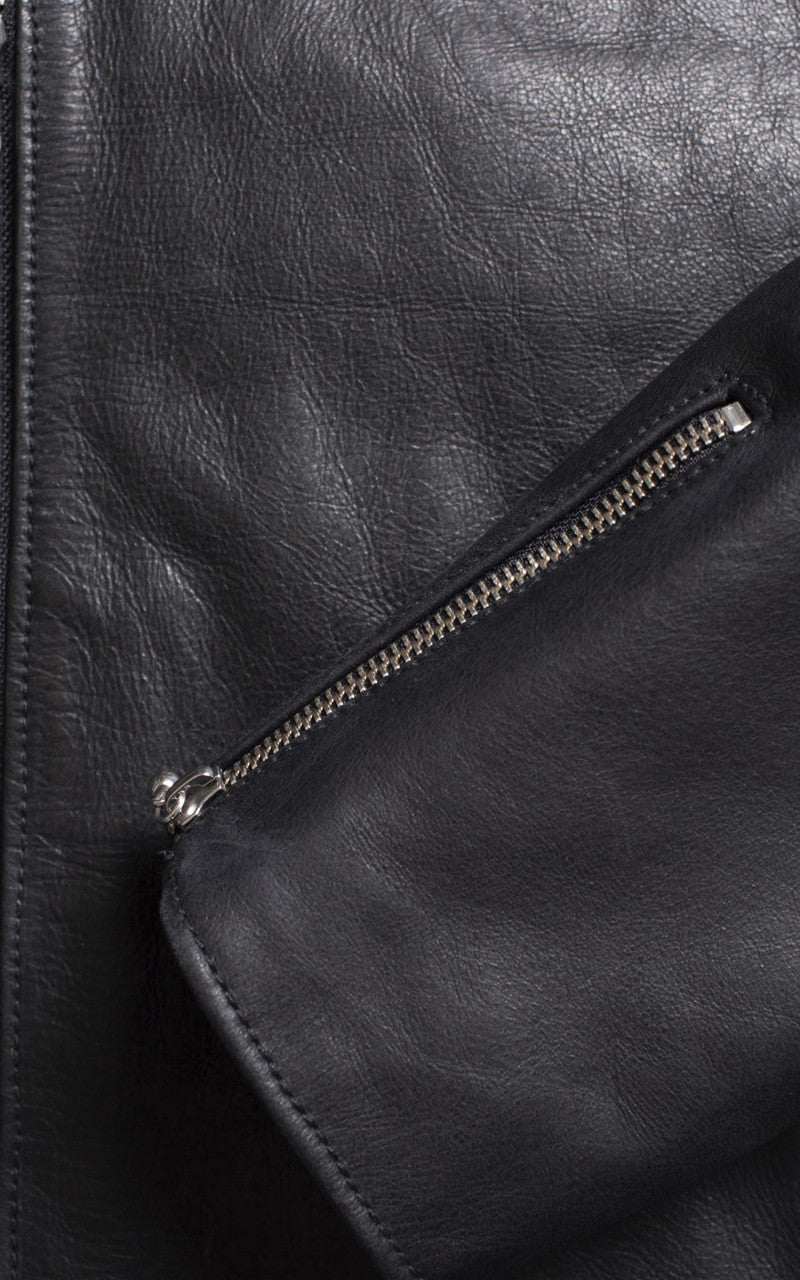 Nudie Jeans Eddy Rider Leather Jacket Black