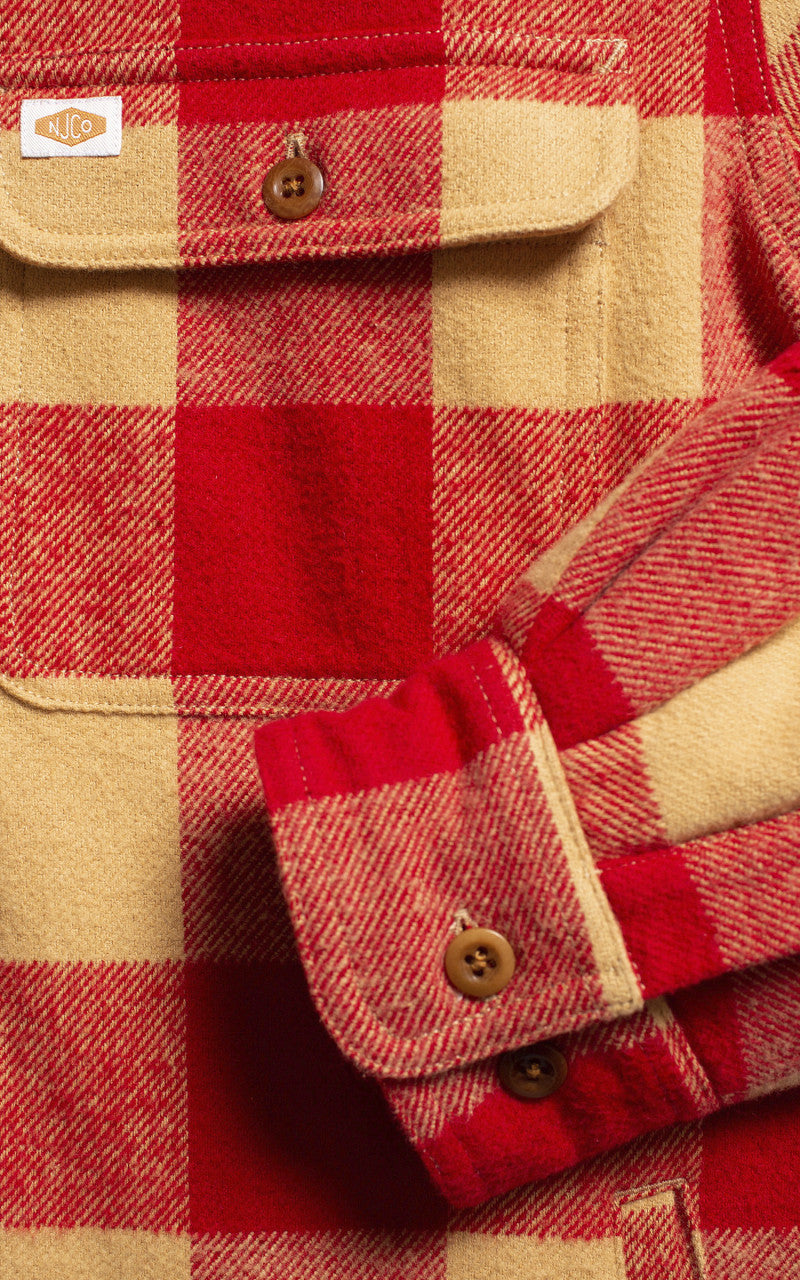 Nudie Jeans Glenn Padded Check Shirt Red