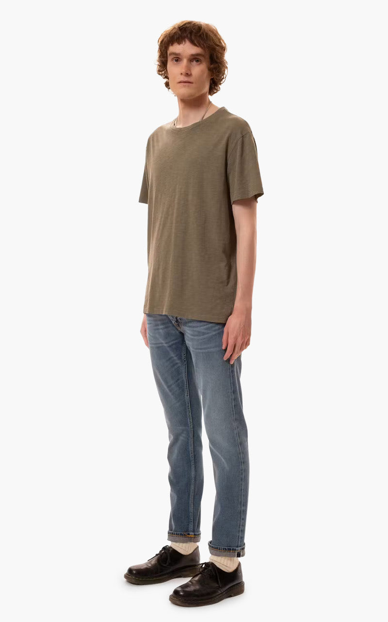 Nudie Jeans Roffe T-Shirt Pale Olive