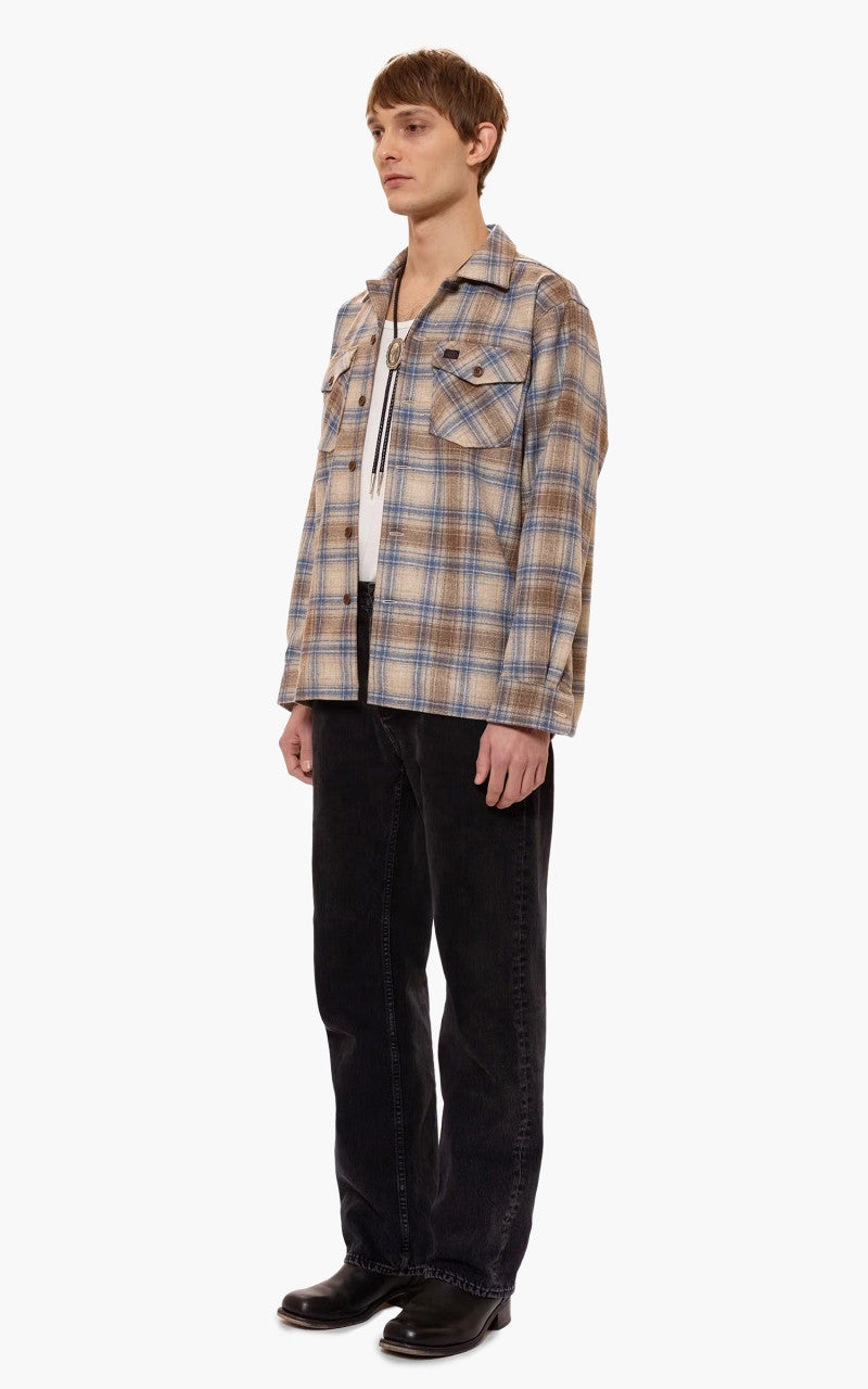 Nudie Jeans Vincent Board Shirt Beige