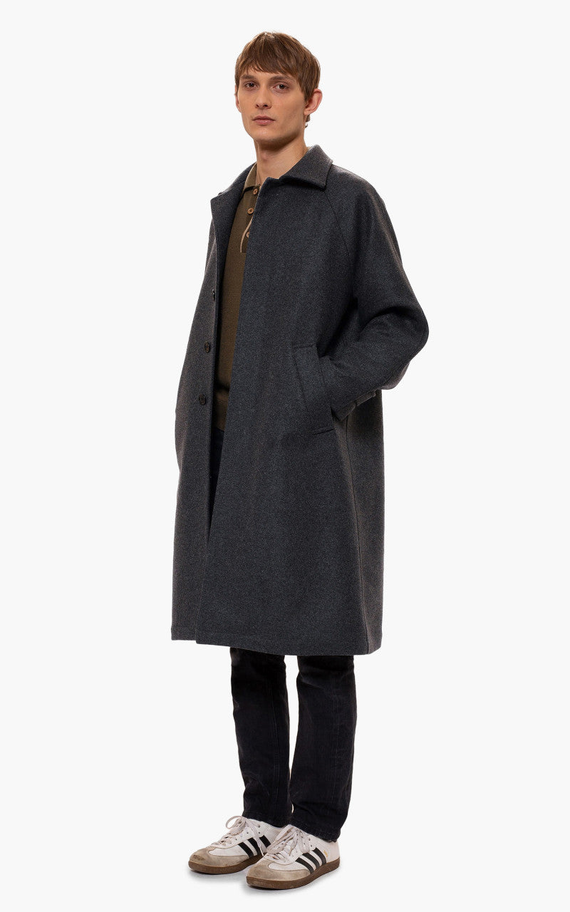 Nudie Jeans Corey Car Coat Antracite Melange