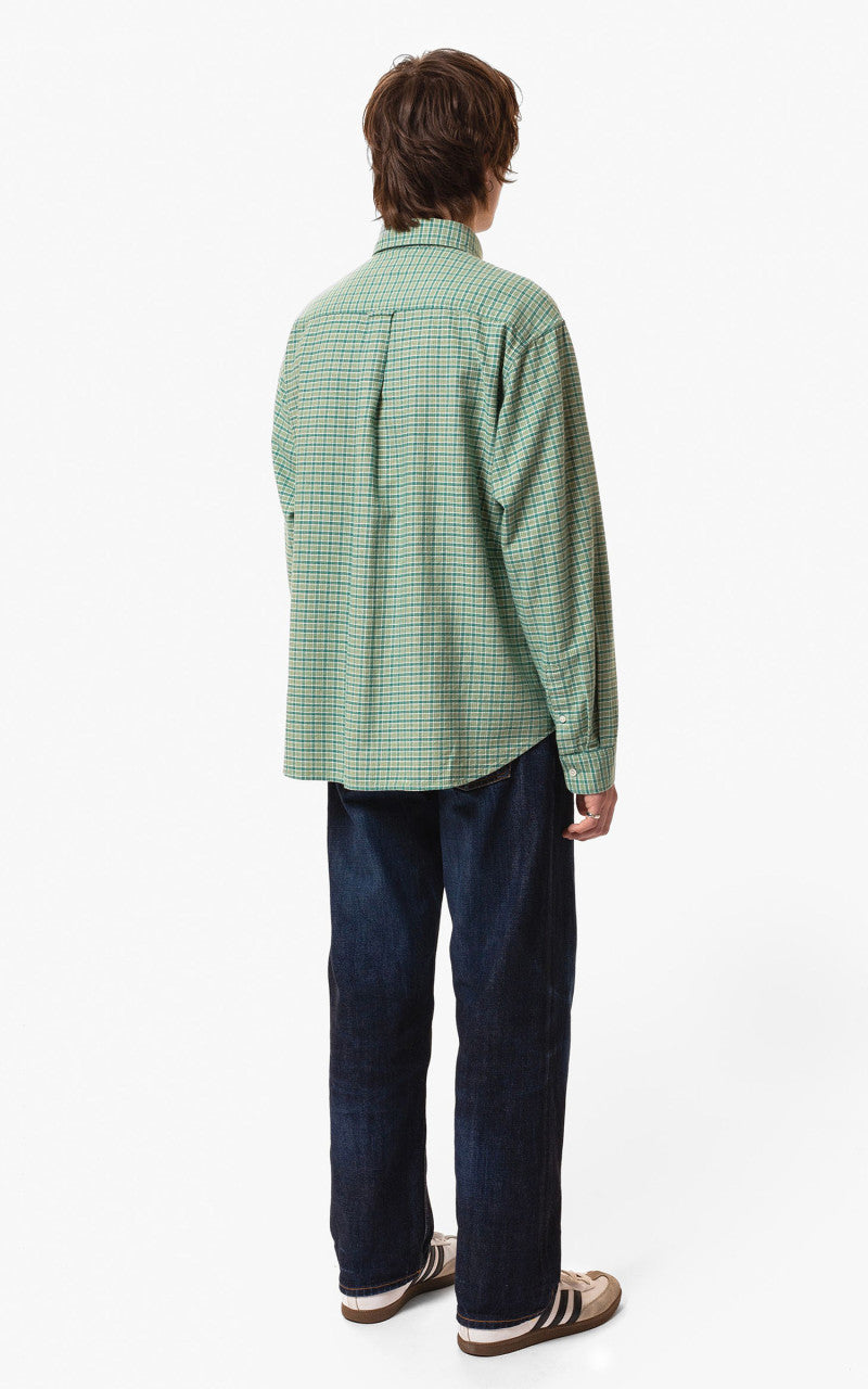 Nudie Jeans Filip Checked BD Shirt Green