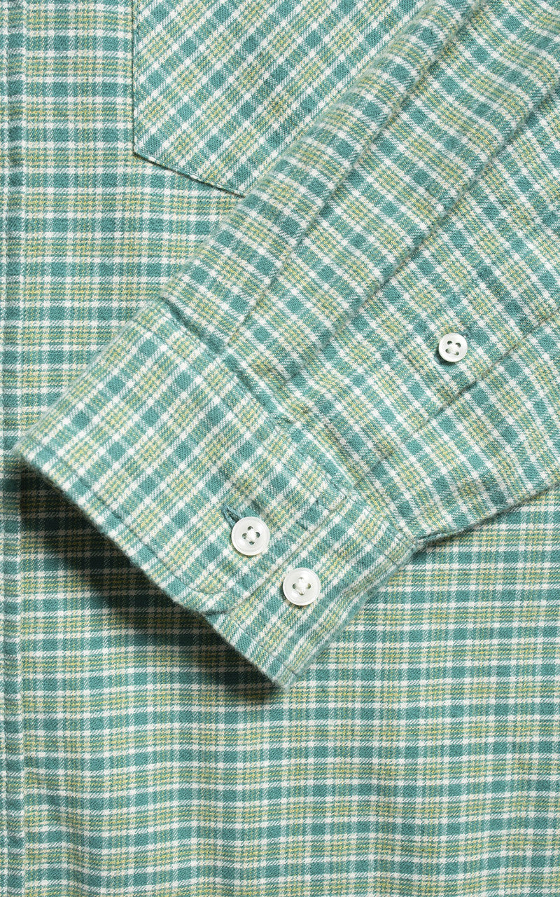 Nudie Jeans Filip Checked BD Shirt Green