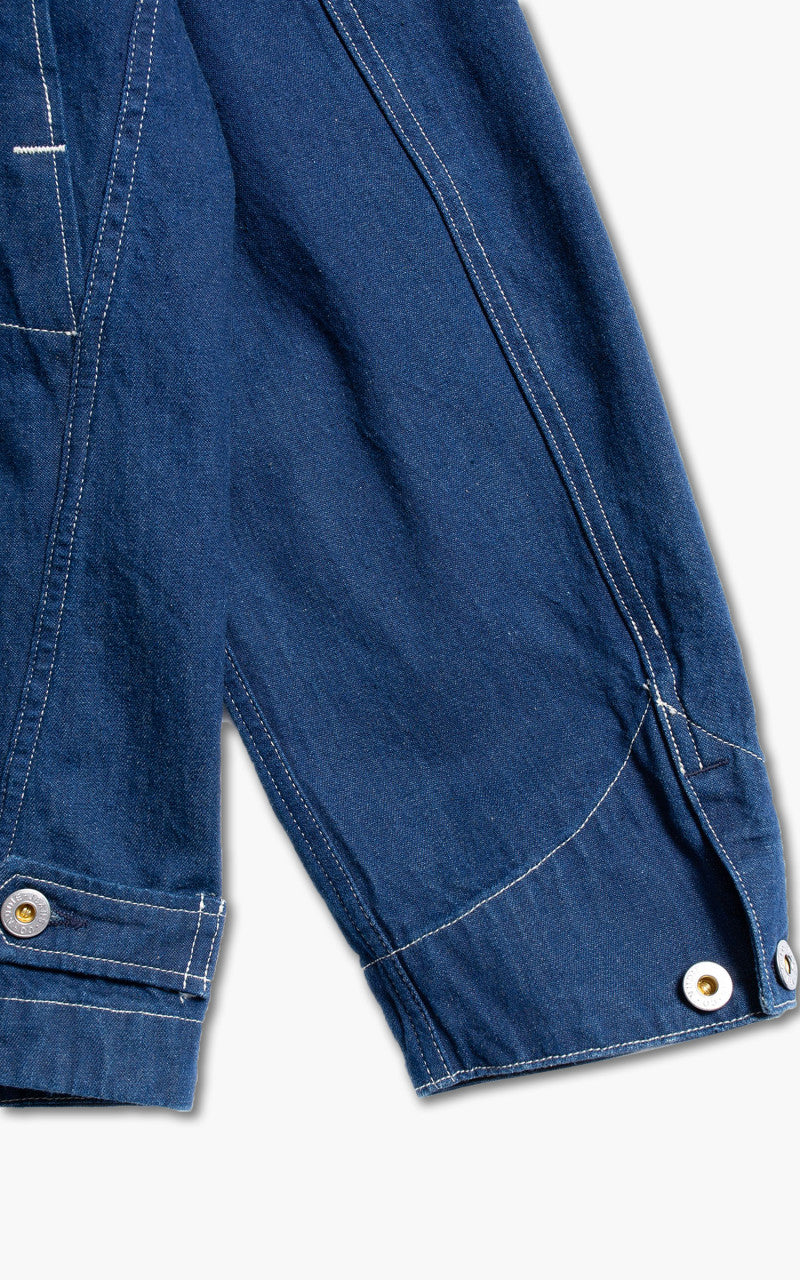 Nudie Jeans Jimmy Utility Denim Zip Jacket Blue