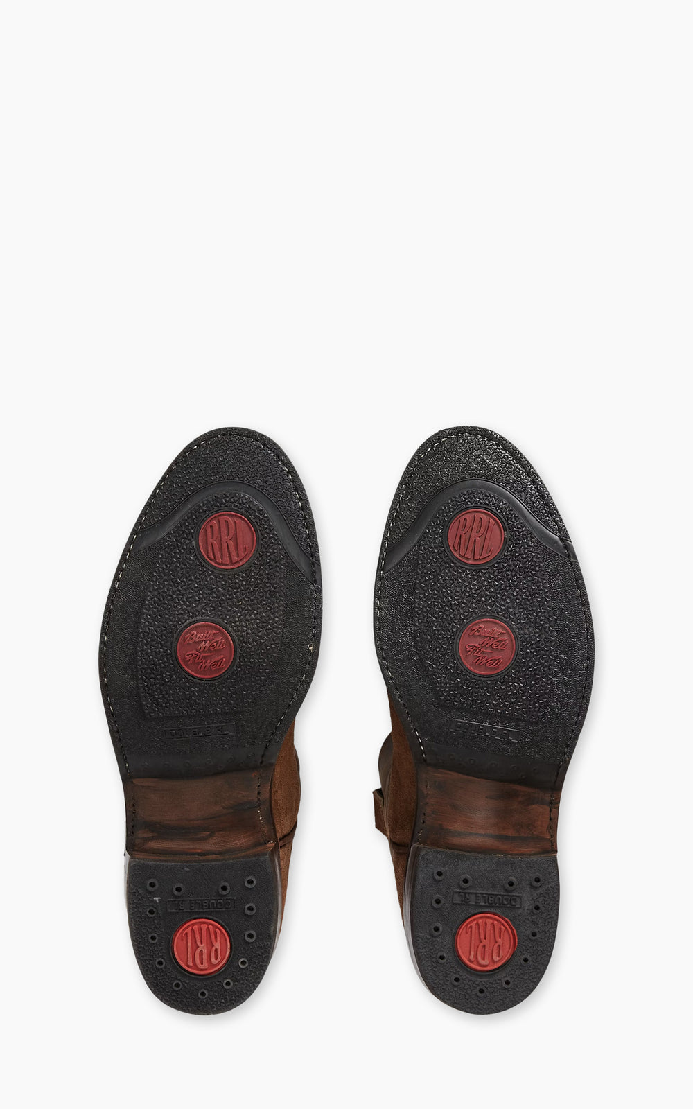 RRL Roughout Suede & Leather Boot Brown