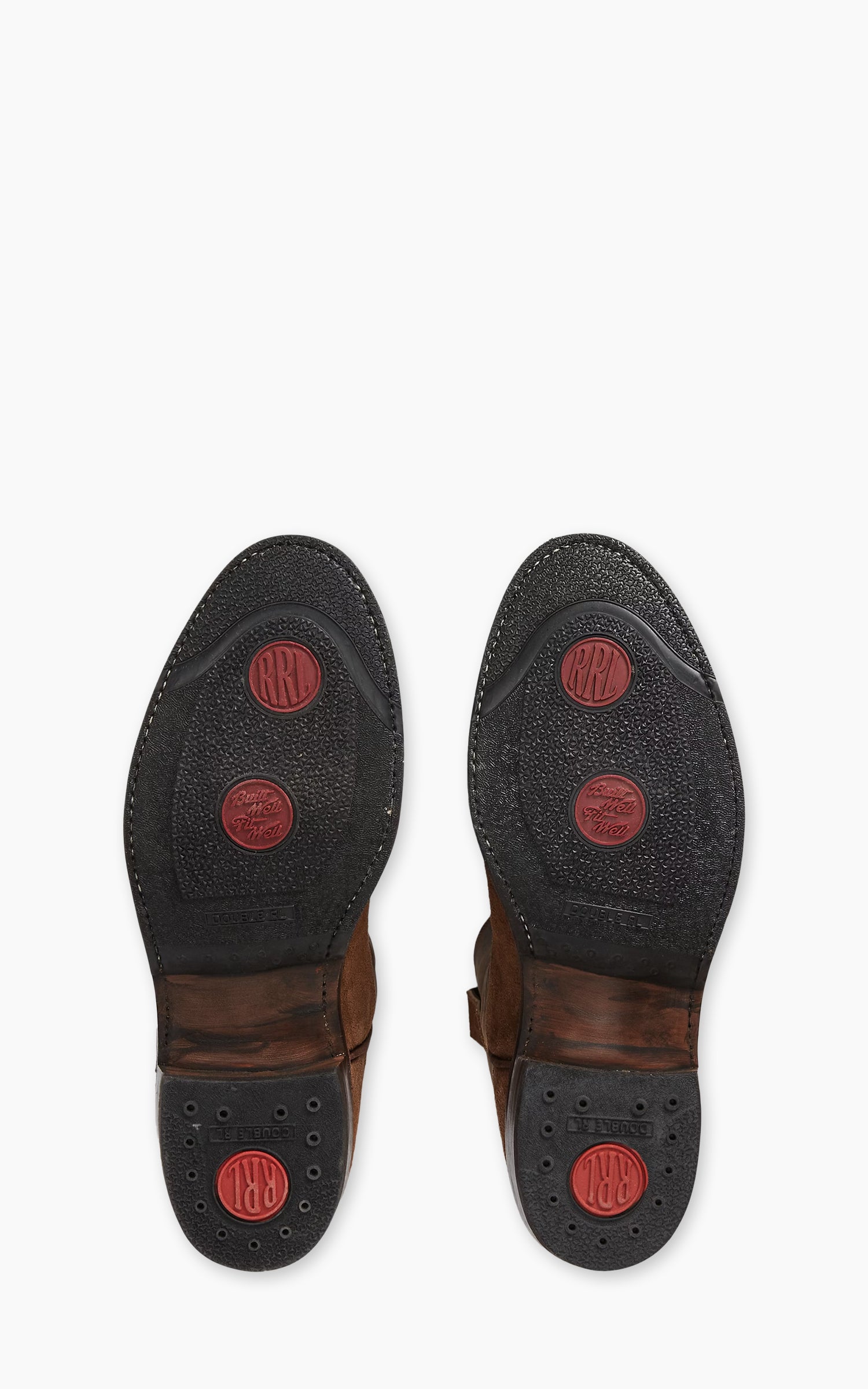 RRL Roughout Suede & Leather Boot Brown