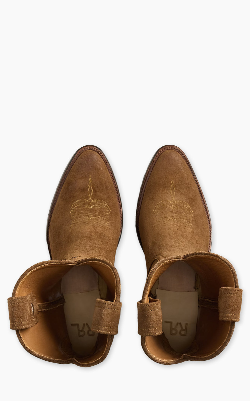 RRL Plainview Roughout Suede Boot Brown