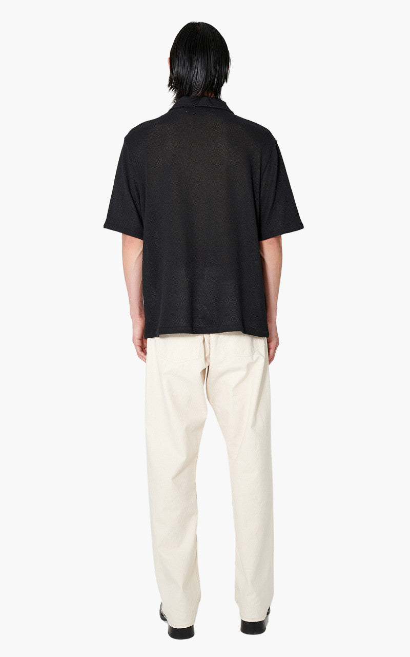 Our Legacy Box Shirt Short Sleeve Black Boucle
