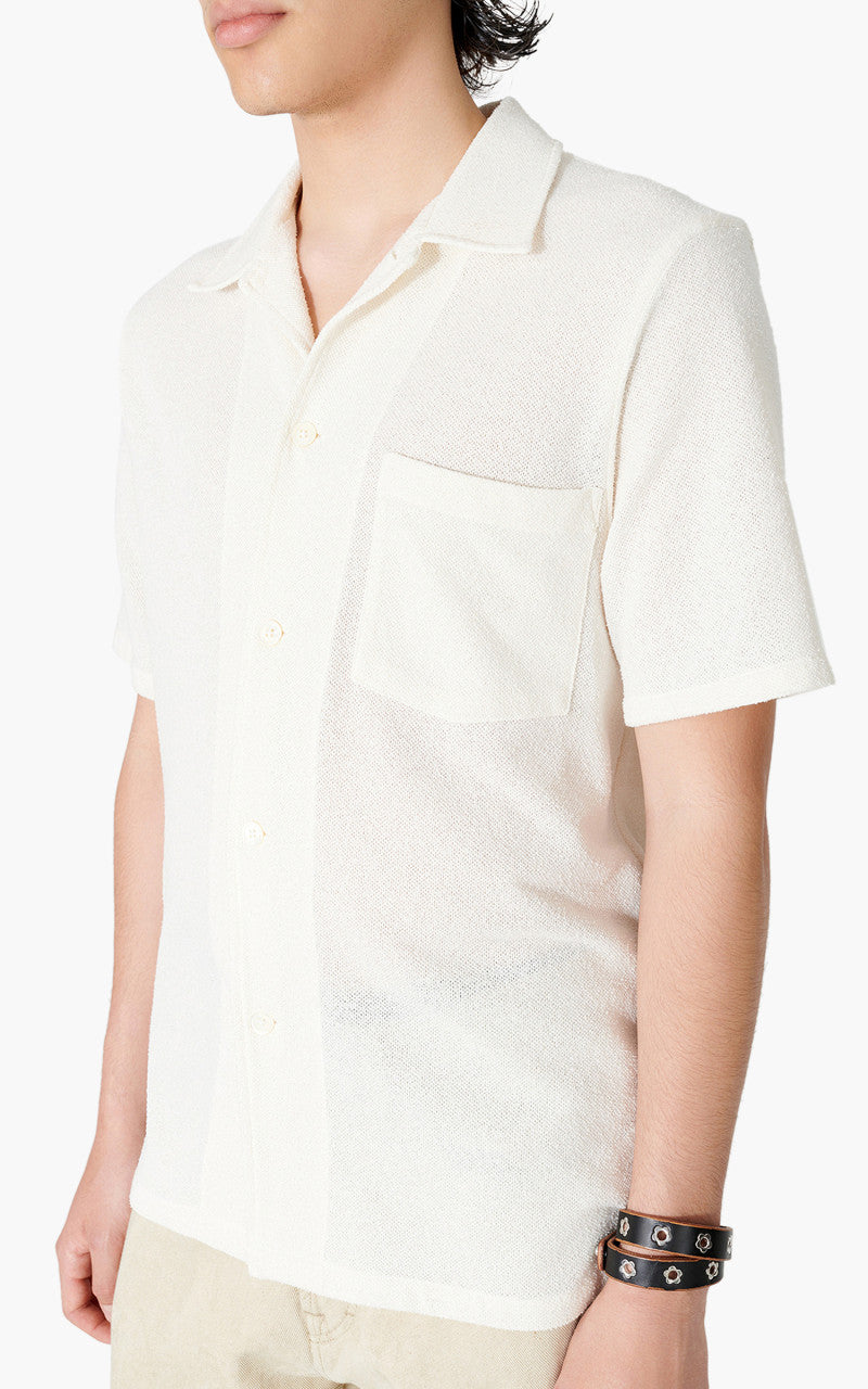Our Legacy Box Shirt Short Sleeve White Boucle
