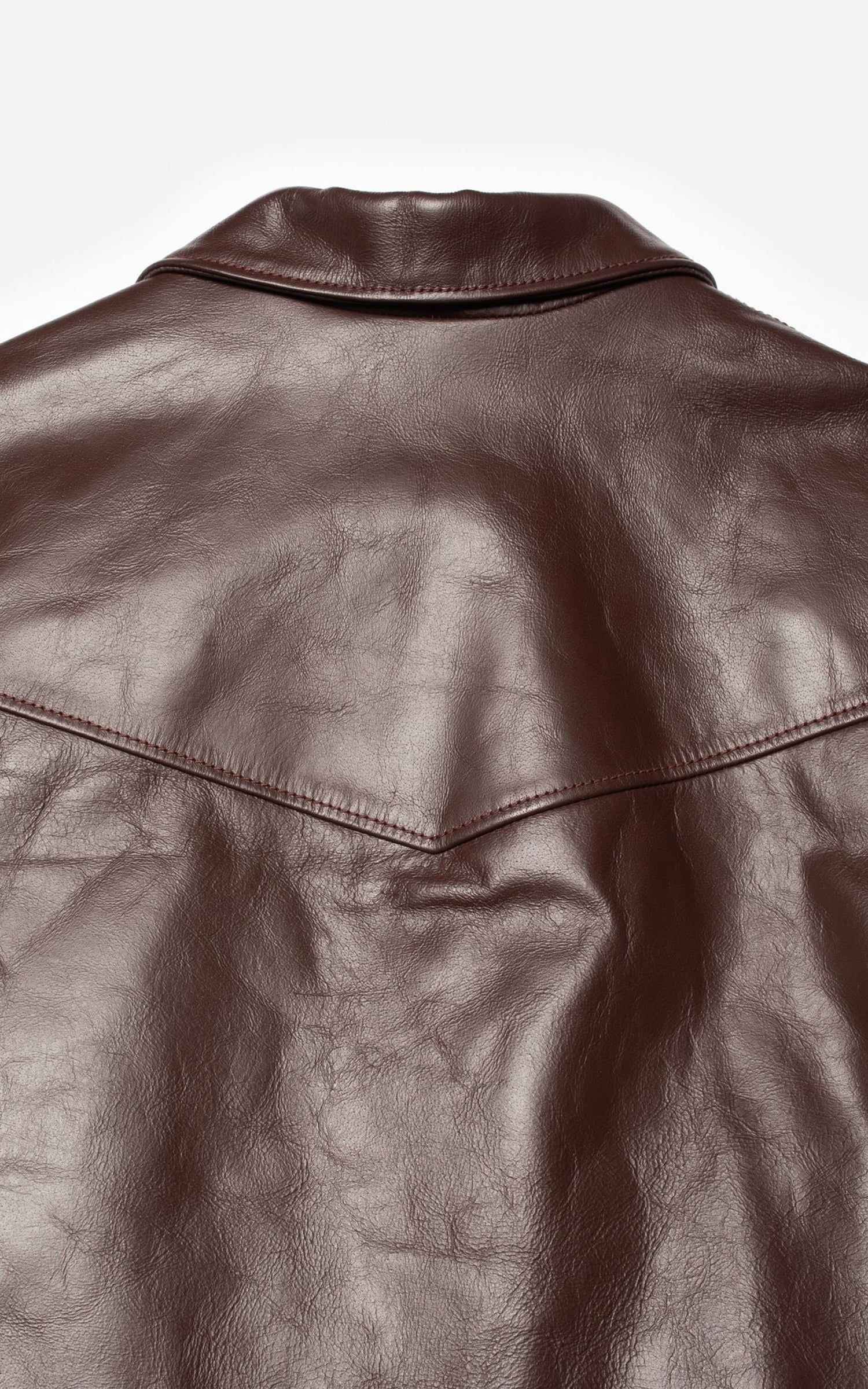 Nudie Jeans Eddy Rider Leather Jacket Burgundy