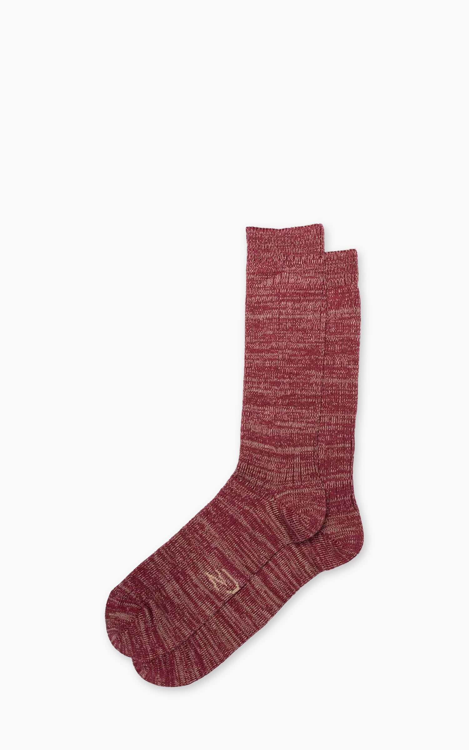 Nudie Jeans Rasmusson Mens Rib Sock Burgundy
