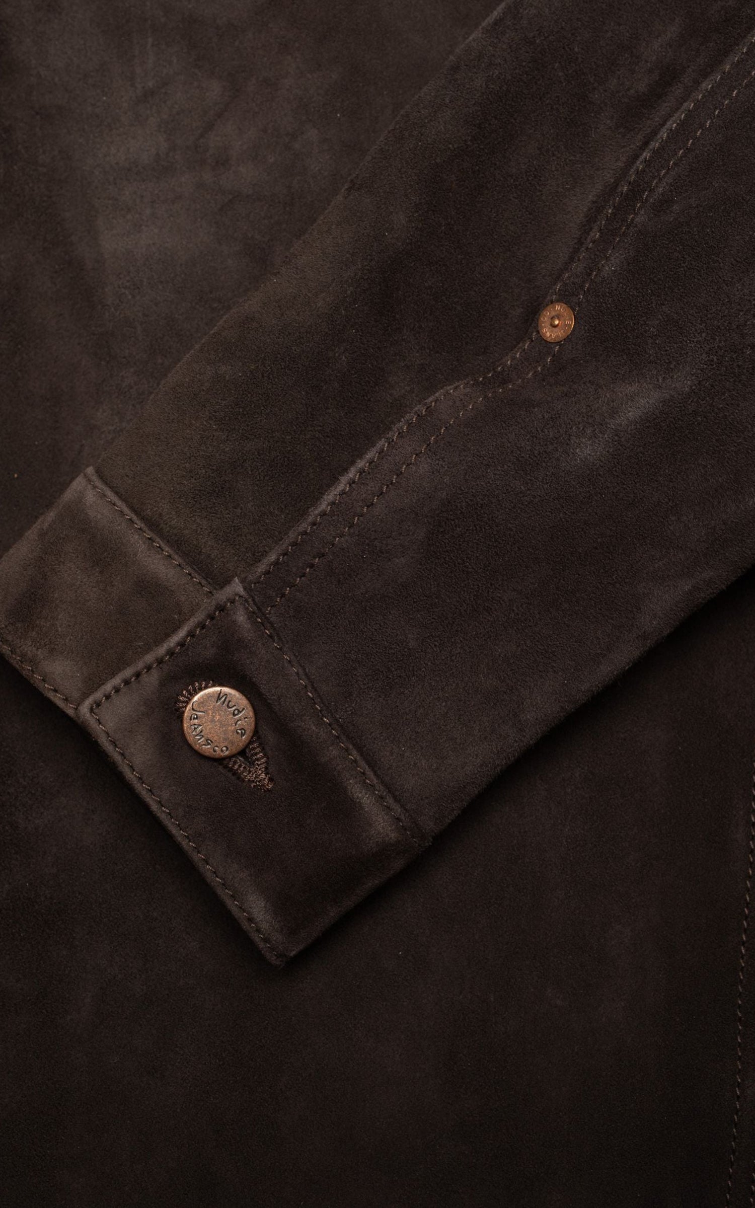 Nudie Jeans Dante II Suede Jacket Dark Brown
