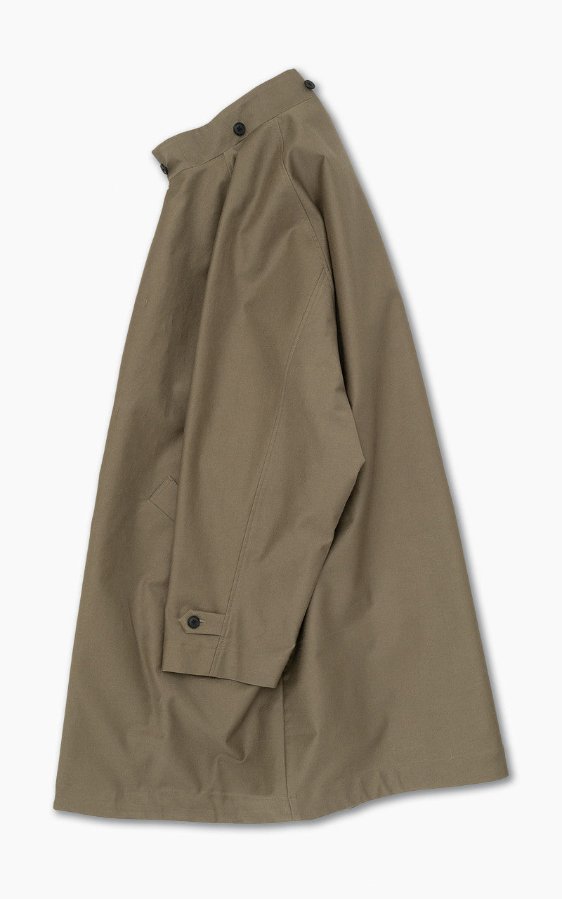 Still By Hand Moleskin Hooded Coat Khaki Beige