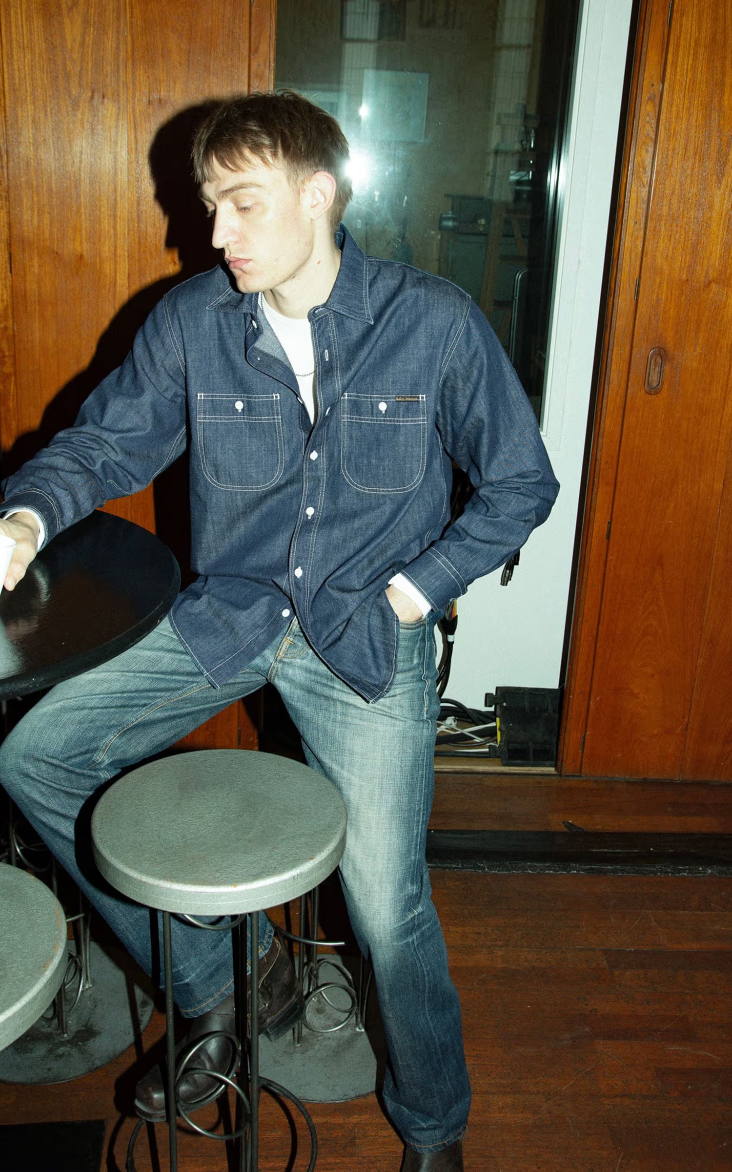 Nudie Jeans Julian Denim Shirt Rinsed