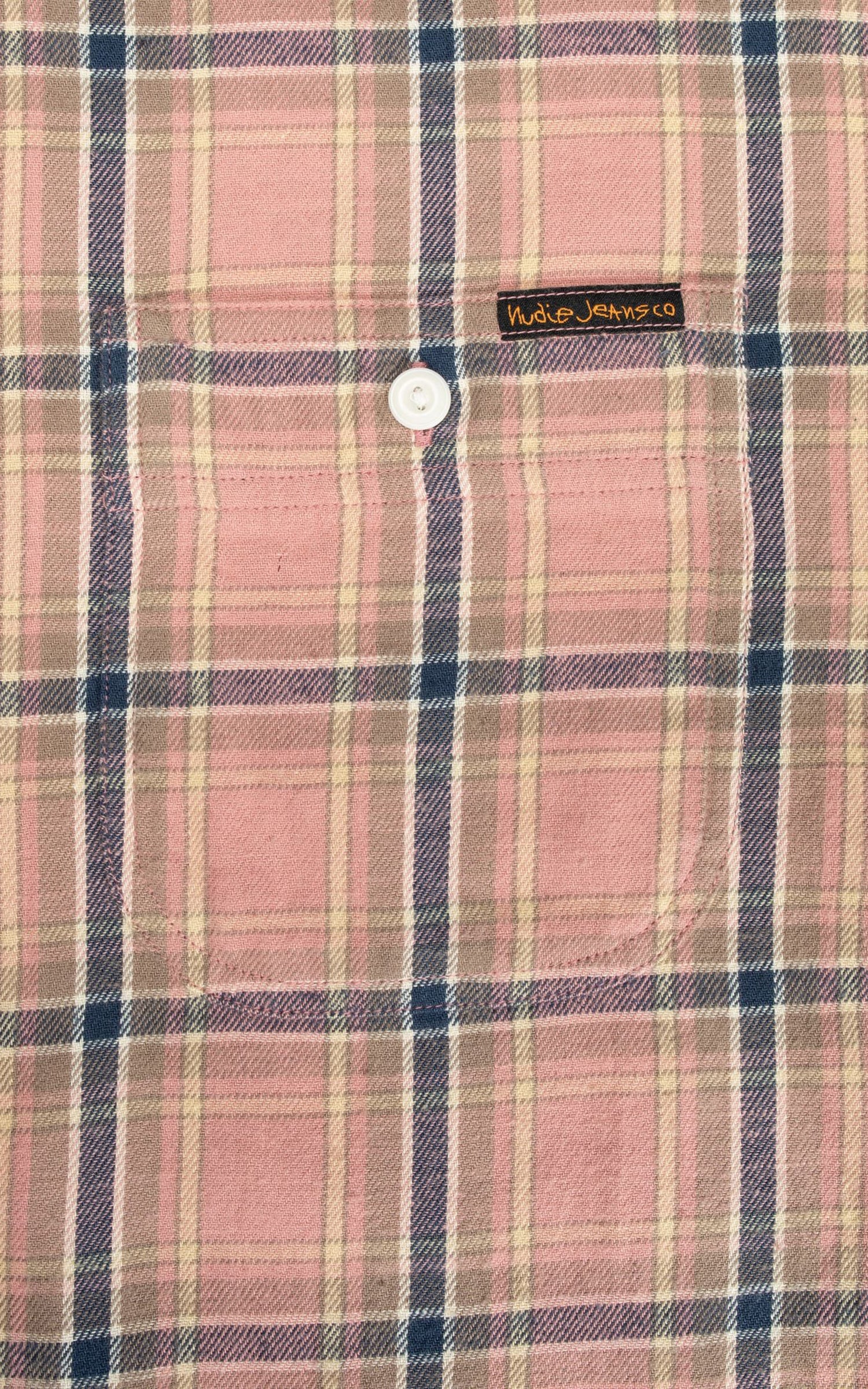 Nudie Jeans Julian Worker Shirt Checked Pink