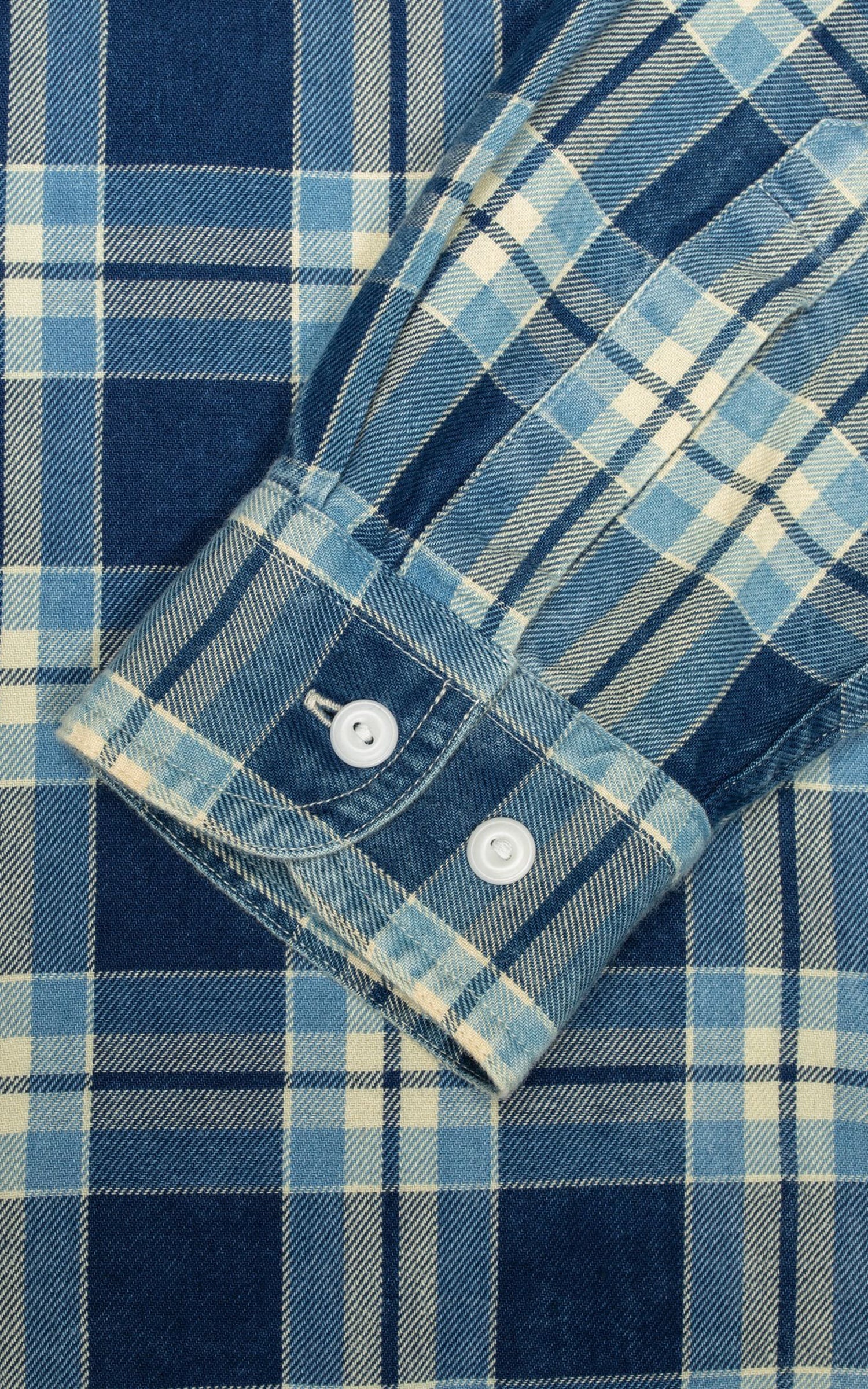 Nudie Jeans Julian Worker Shirt Checked Indigo