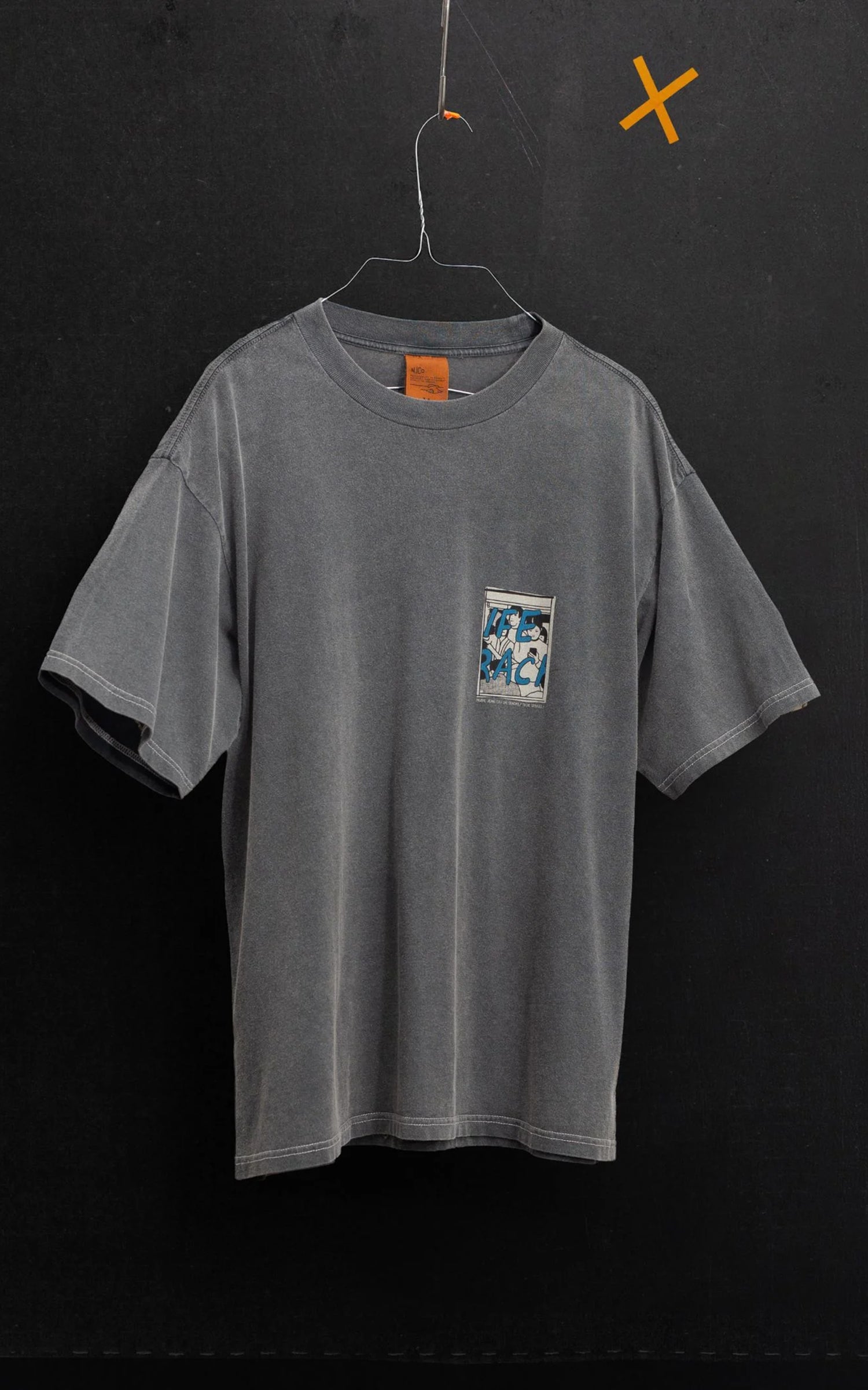 Nudie Jeans Koffe T-Shirt LifeTracks III Antracite