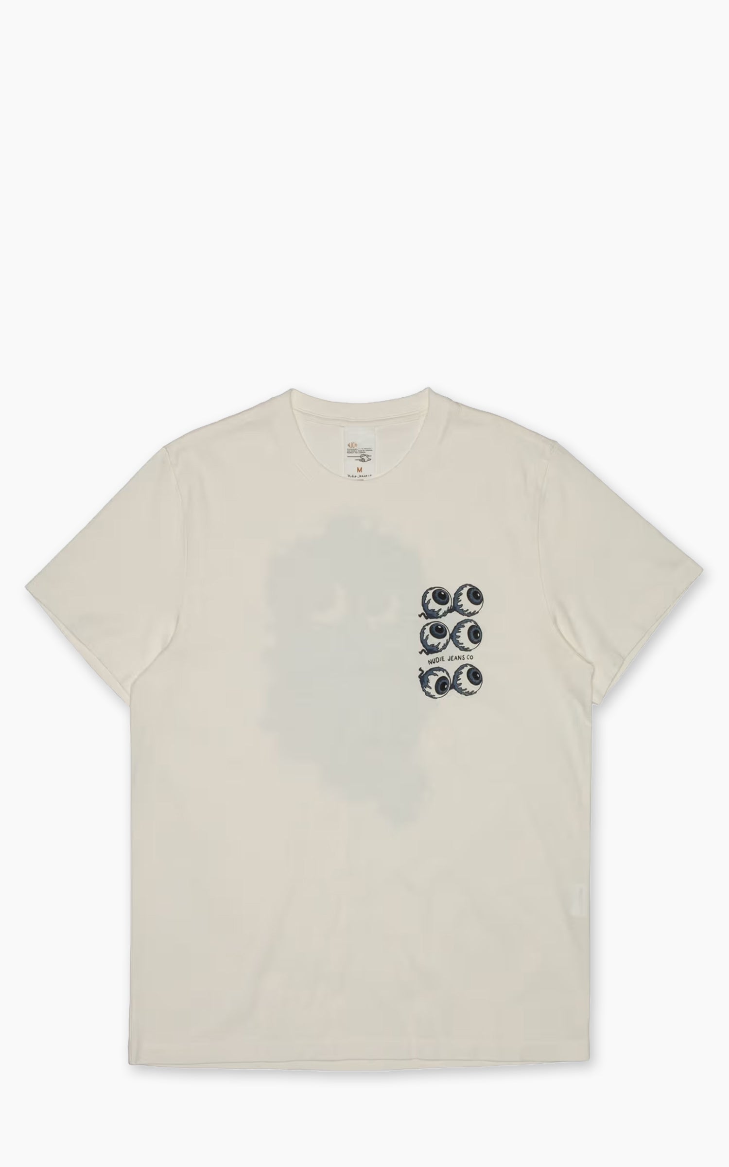 Nudie Jeans Roy T-Shirt Wall Crack Chalk White