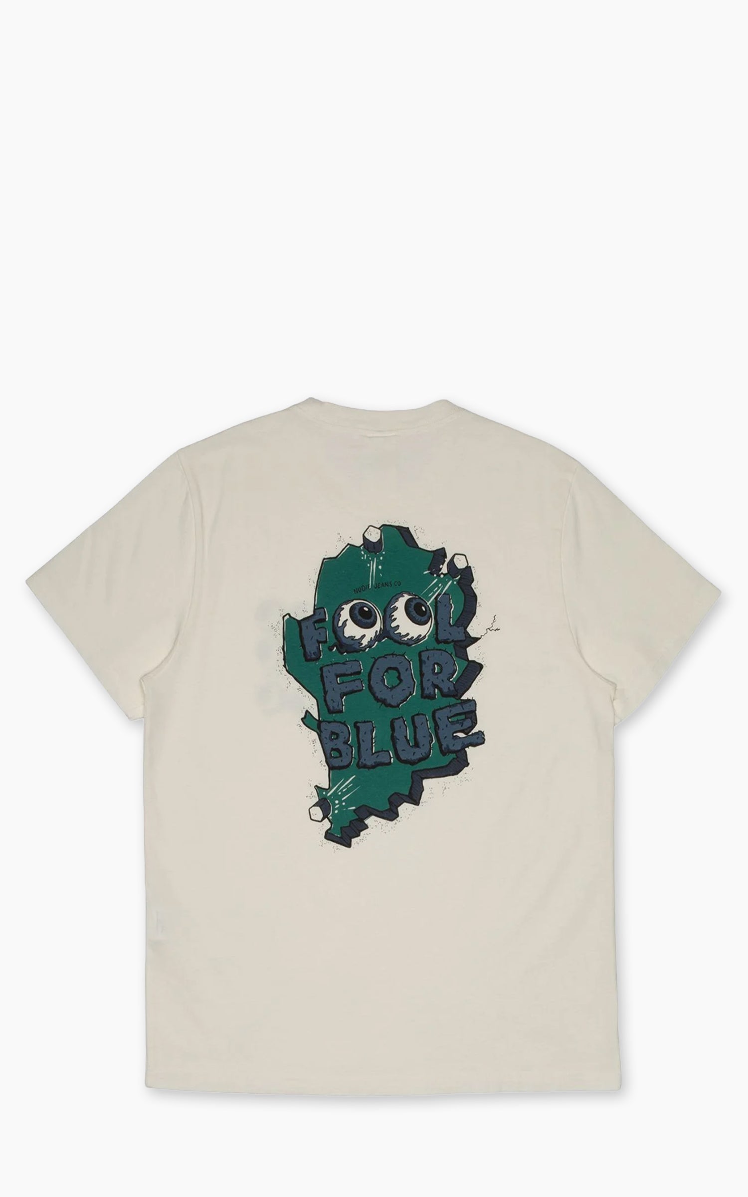Nudie Jeans Roy T-Shirt Wall Crack Chalk White