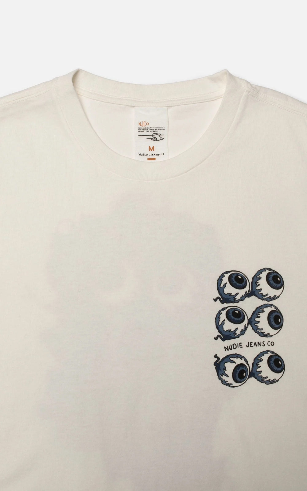 Nudie Jeans Roy T-Shirt Wall Crack Chalk White