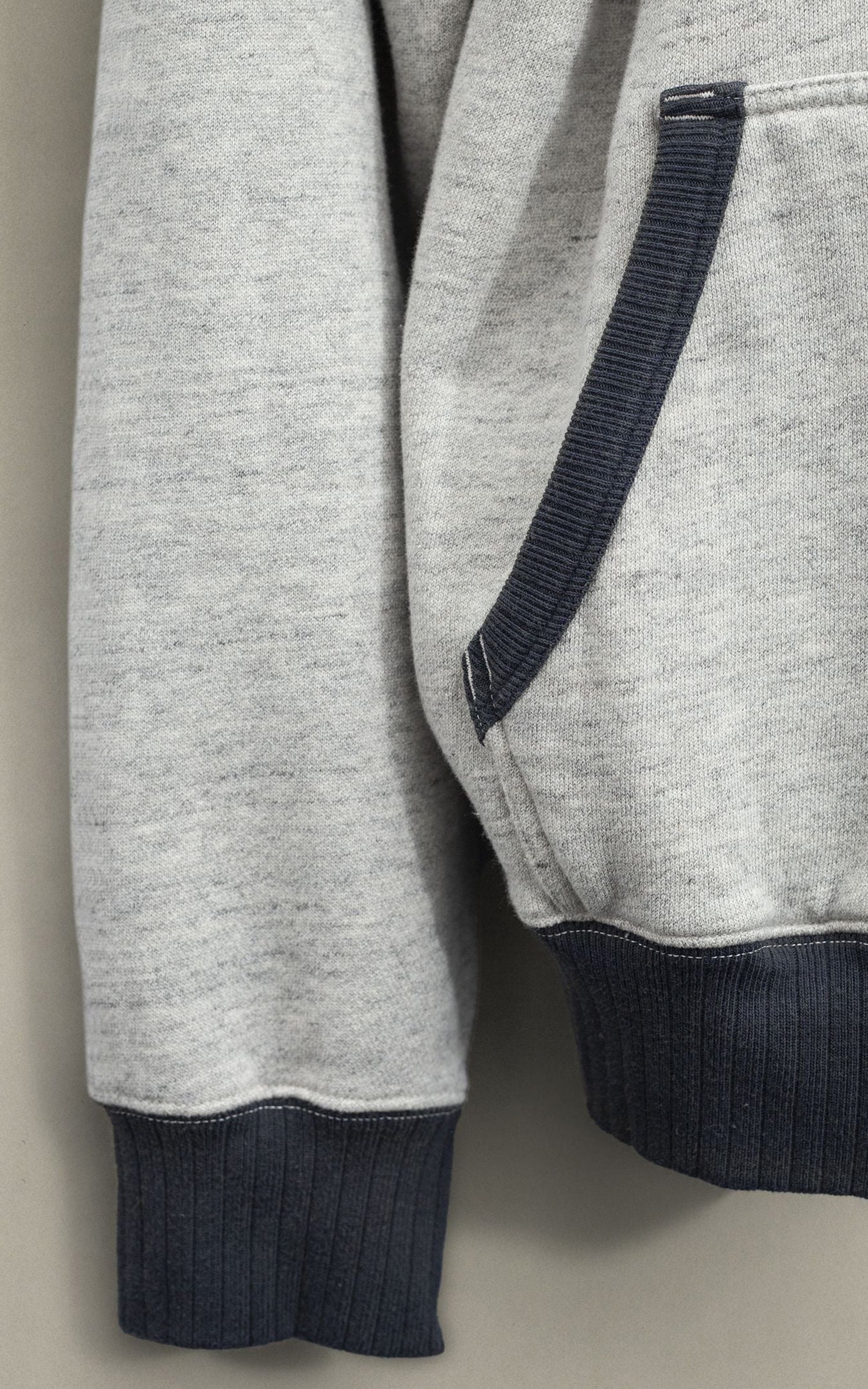 Nudie Jeans Gunde Hoodie Embo Wave Greymelange