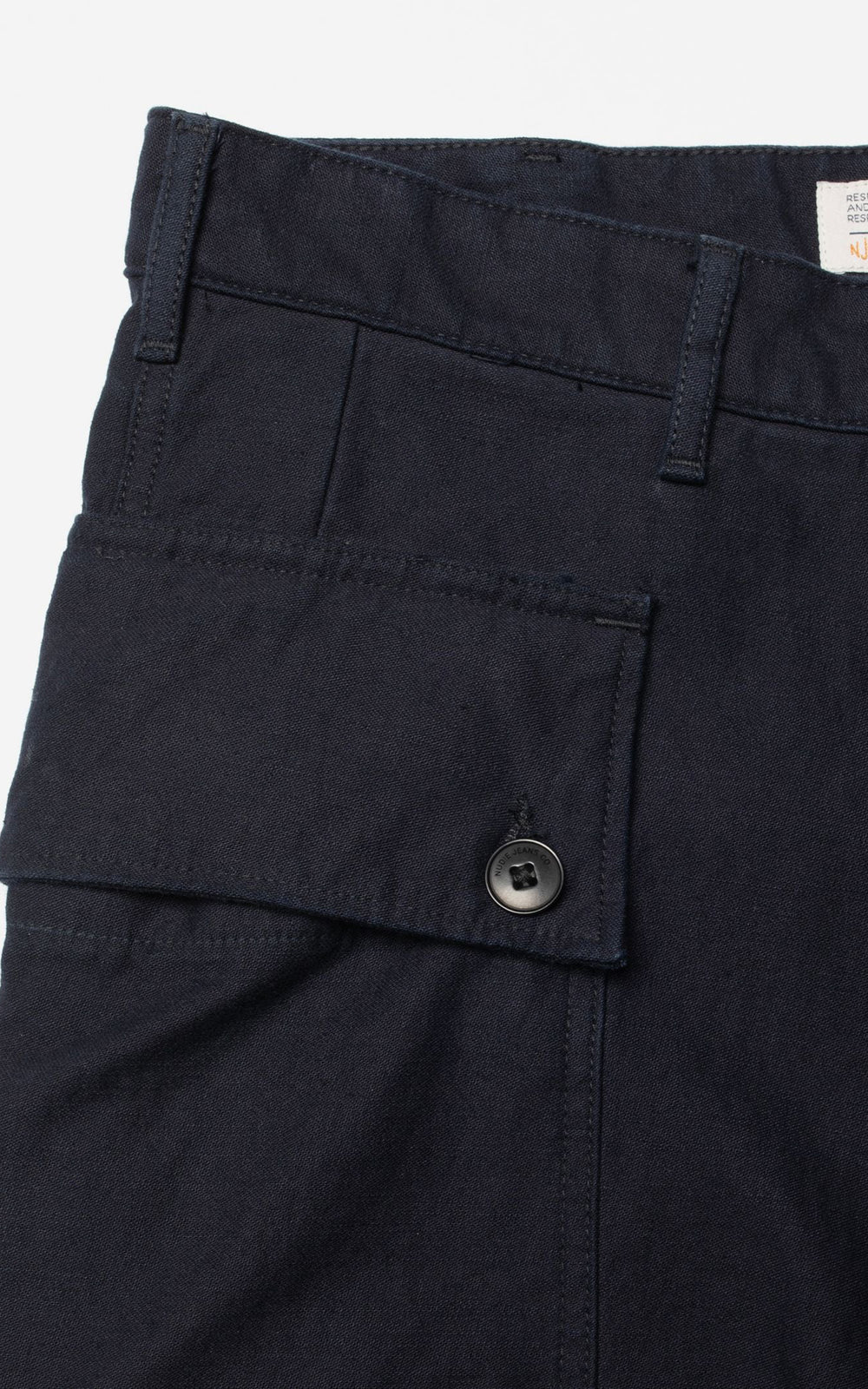 Nudie Jeans Loud Larry Pants Back Sateen Indigo